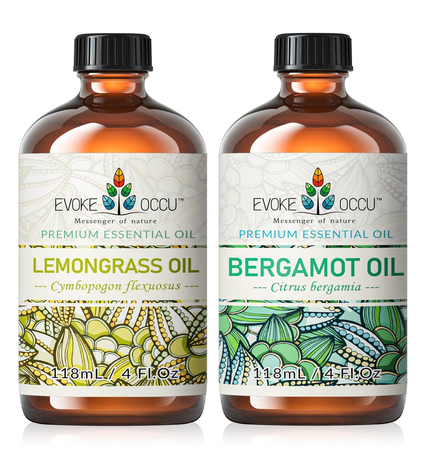 EVOKE OCCU Lemongrass Essential Oil and Bergamot Essential Oil - 4 Fl Oz - Buy Online on GoSupps.com