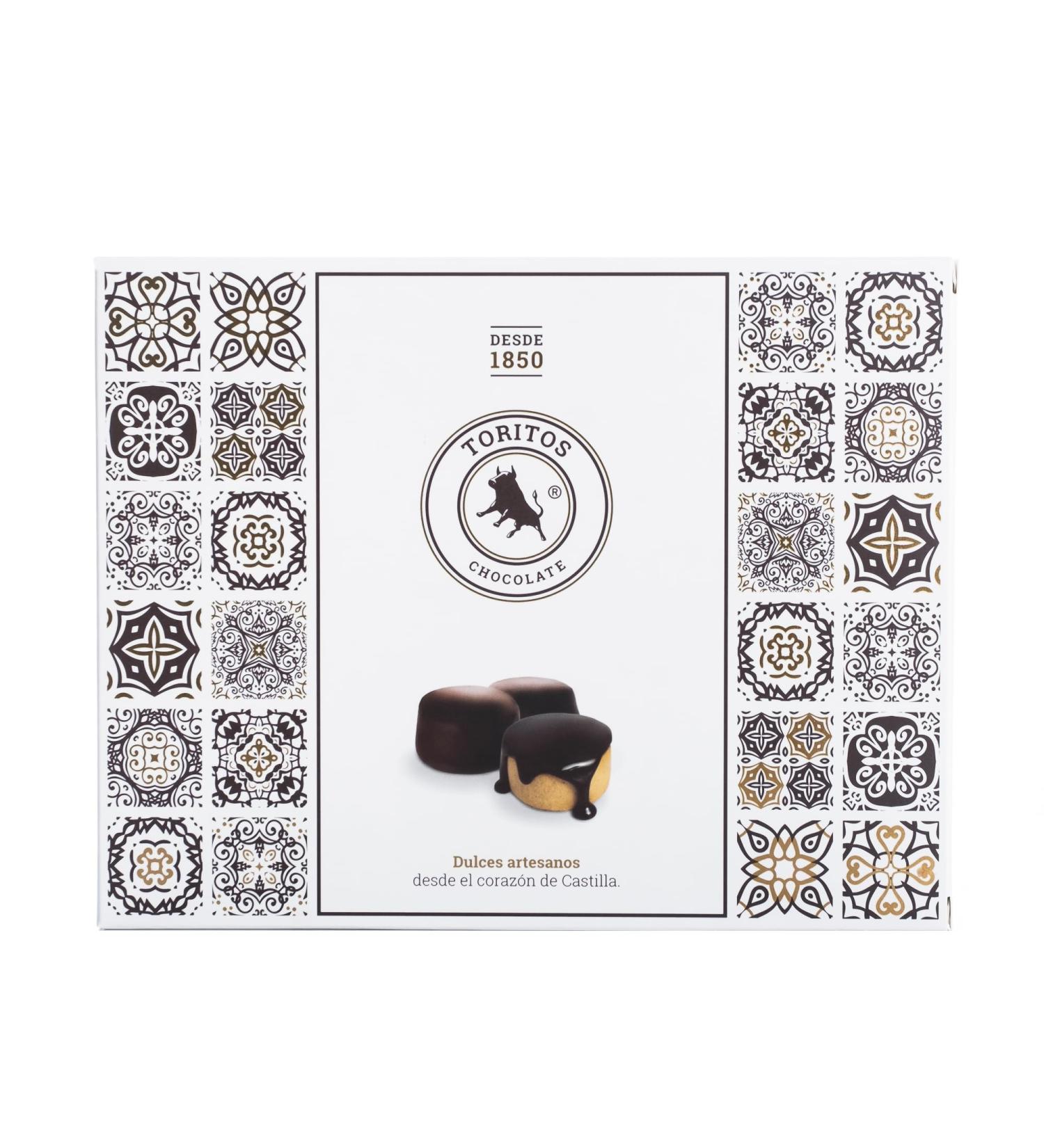 El Toro - Case of 300 g Toritos de Chocolate Polvorones - Valladolid (Tordesillas) - made from pasta dipped in dark chocolate - handmade product - Christmas sweets - Buy Online on GoSupps.com