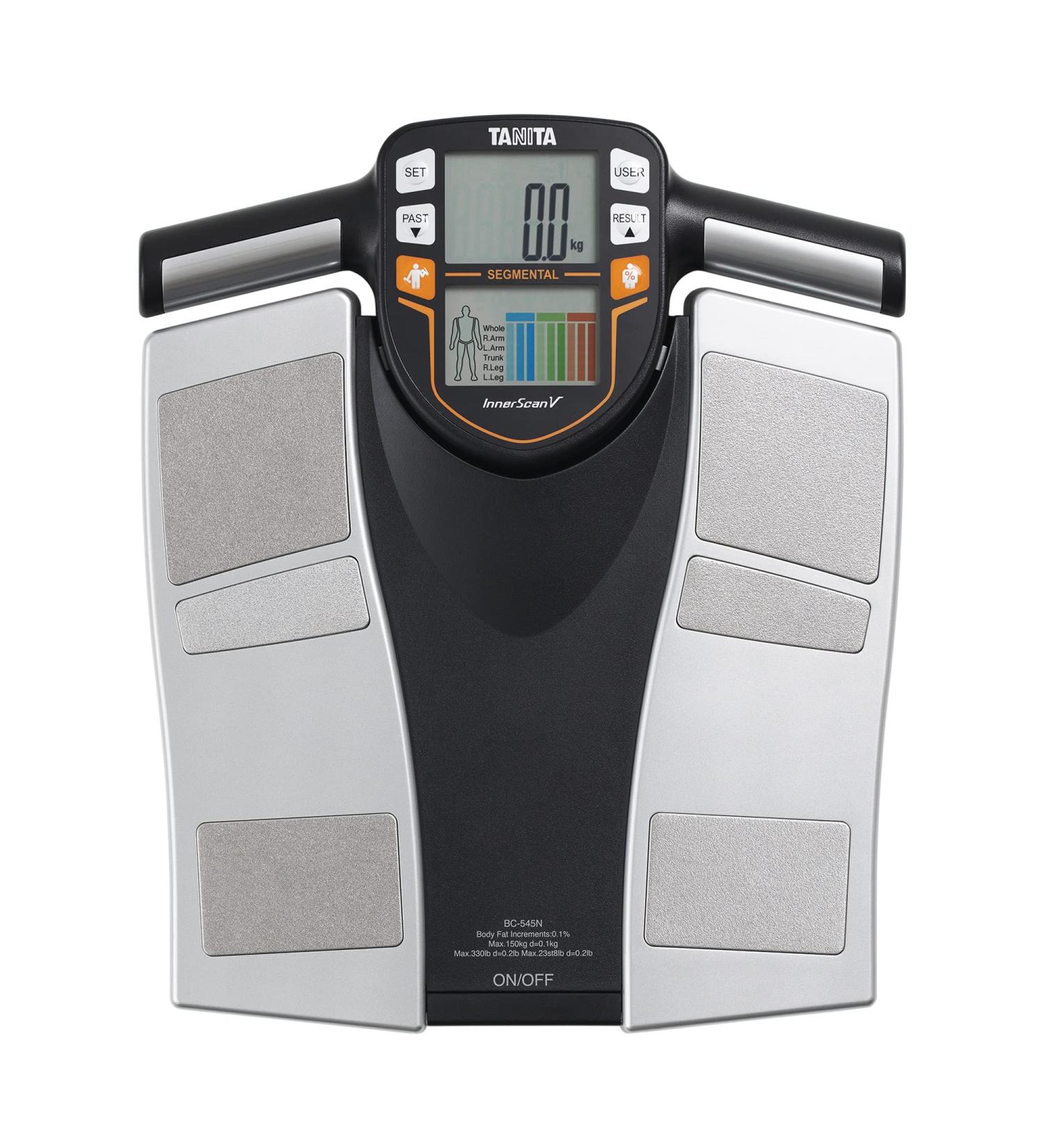 TANITA BC-545N Segmental Body Composition Scale On Screen Readings Per Body Part 10 Measurements Silver - Buy Online on GoSupps.com