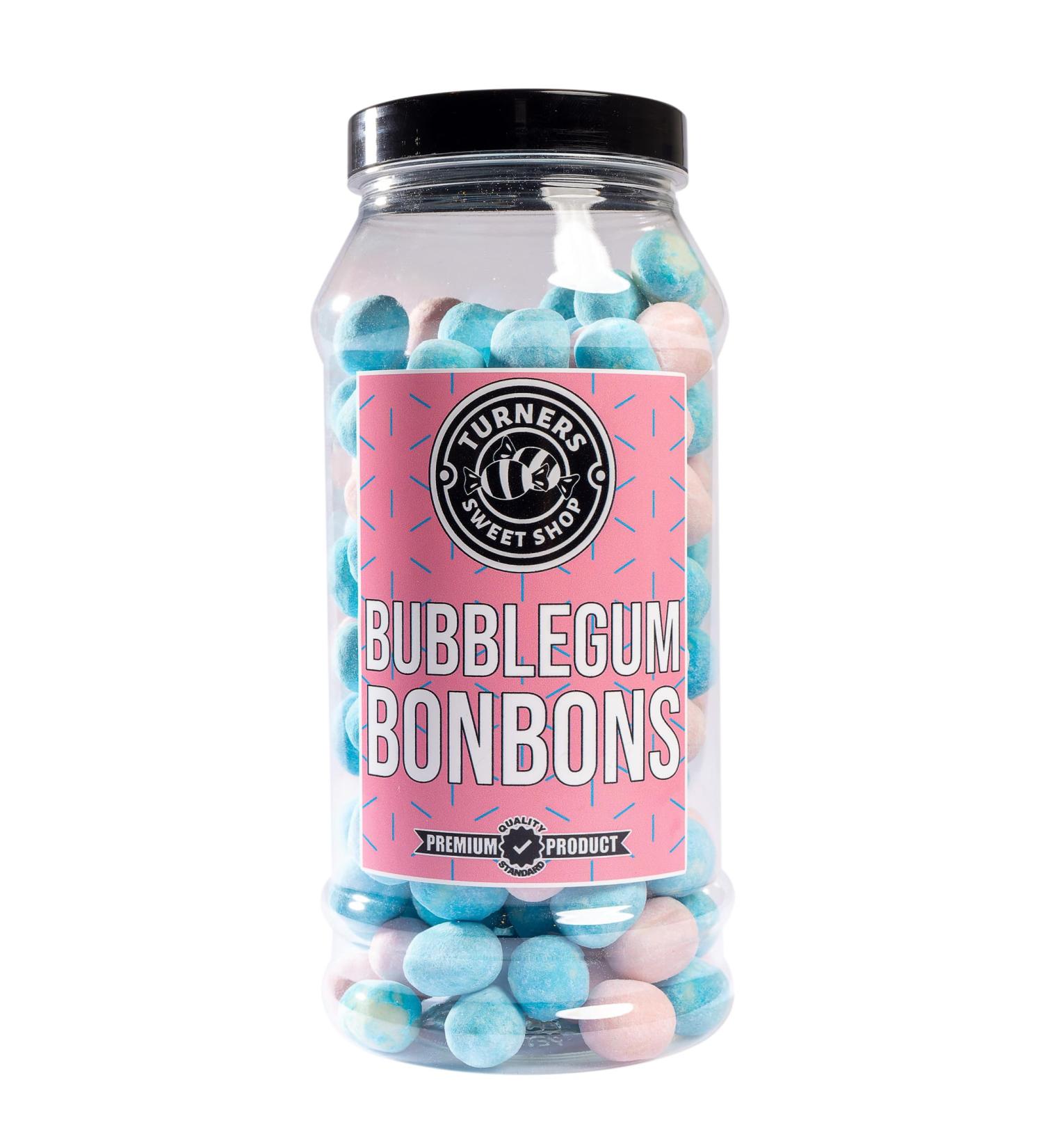 Bubblegum BonBons - 620g by Turners Sweet Shop Traditional Retro Gift Jar Classic Original Pick & Mix Sweets Quality Confectionary Fantastic Gifts for Him Her or Them