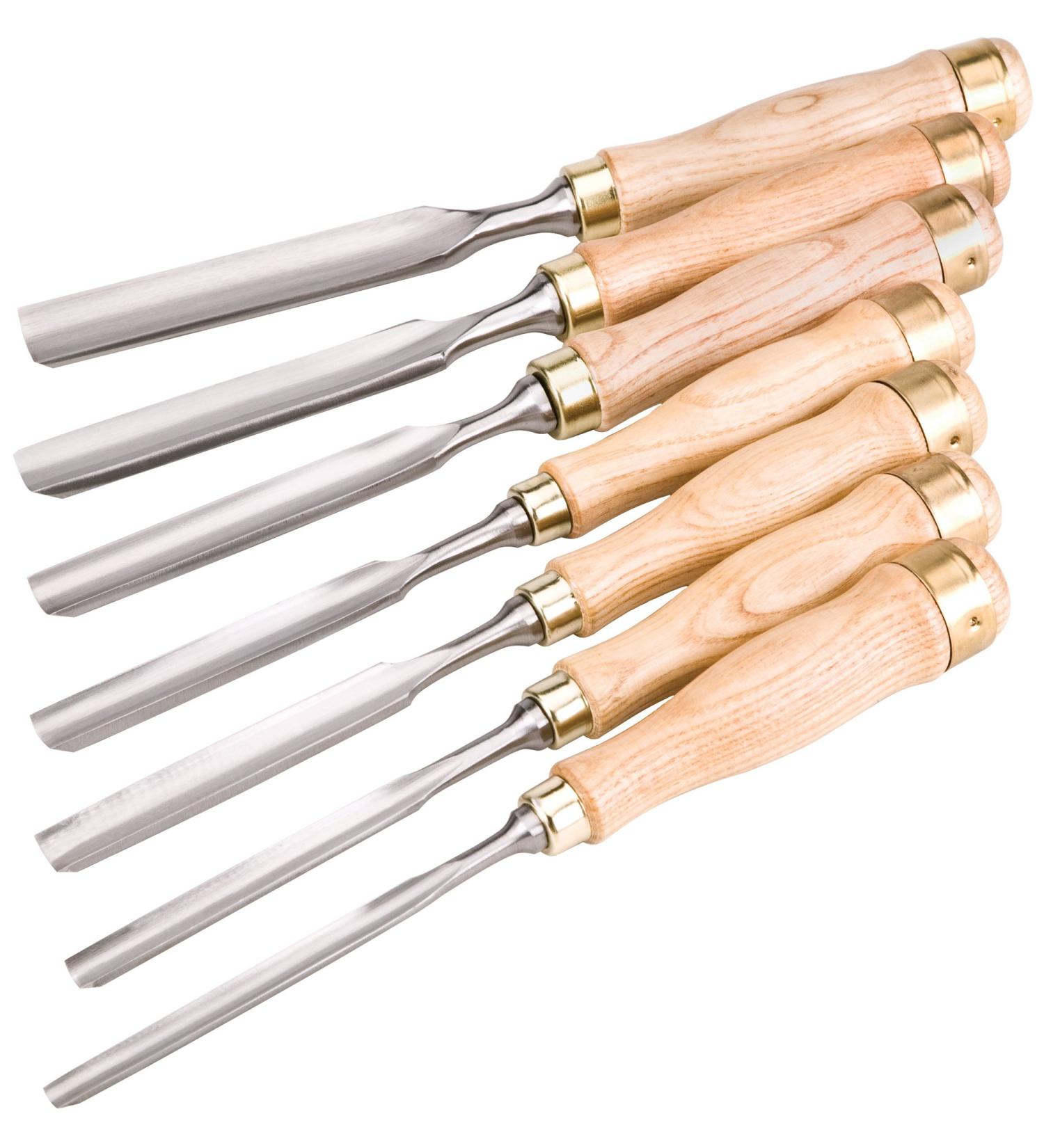 Woodstock D3780 Gouge Chisel Set - 7-Piece | Premium Woodworking Tools - Buy Online on GoSupps.com