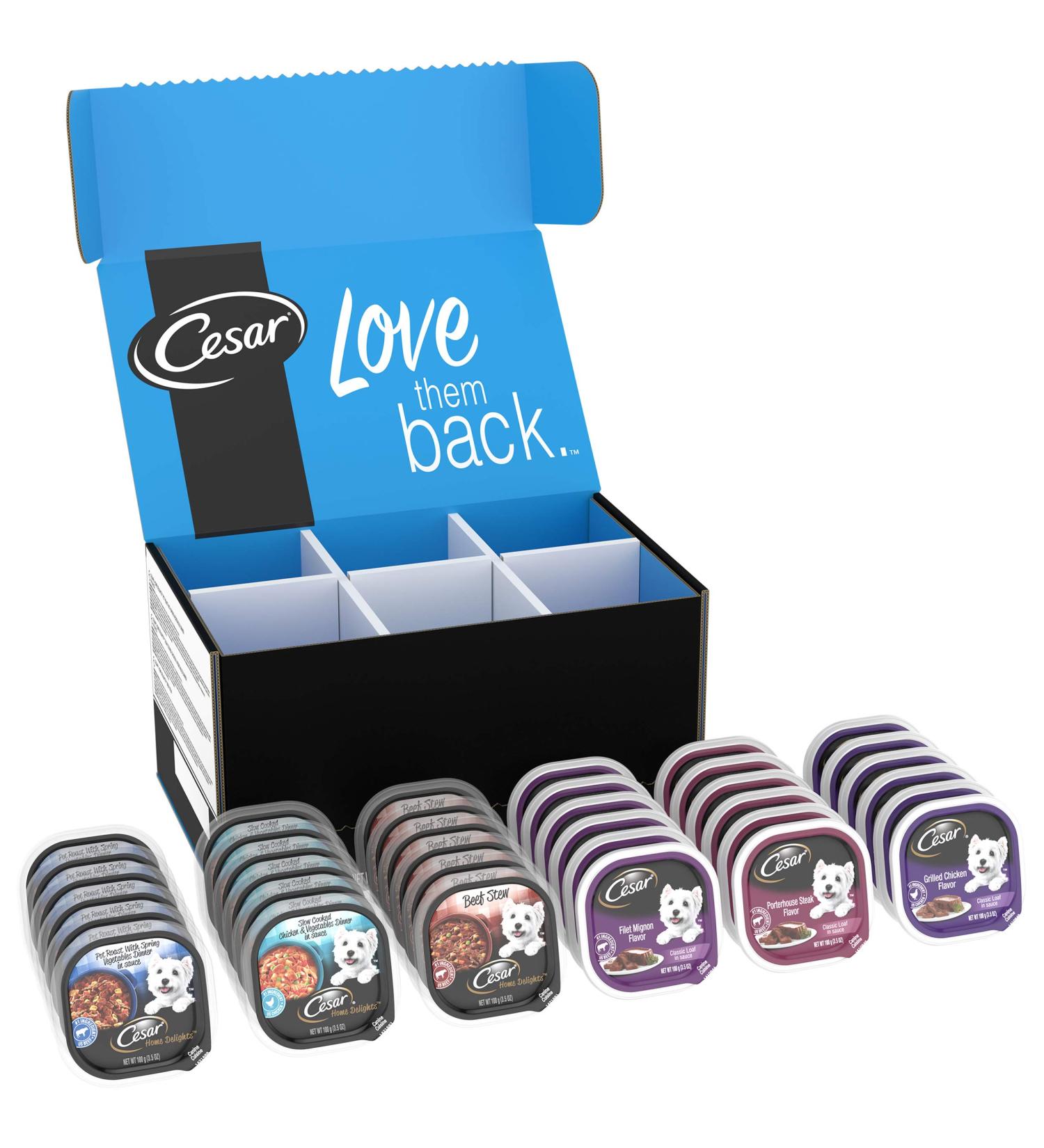 Cesar Variety Pack Soft Wet Dog Food - Classics & Home Delights - 36 Count - Buy Online on GoSupps.com