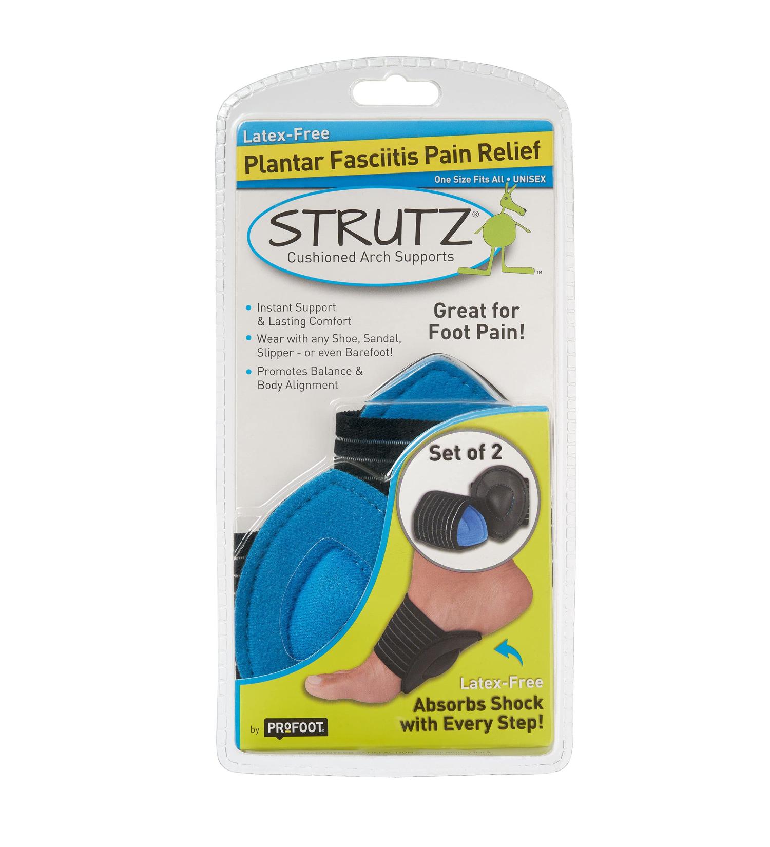 PROFOOT Strutz Plantar Fasciitis Relief Arch Support - Shock-Absorbing Gel Pad - Non-Slip Sole - 1 Pair - Buy Online on GoSupps.com
