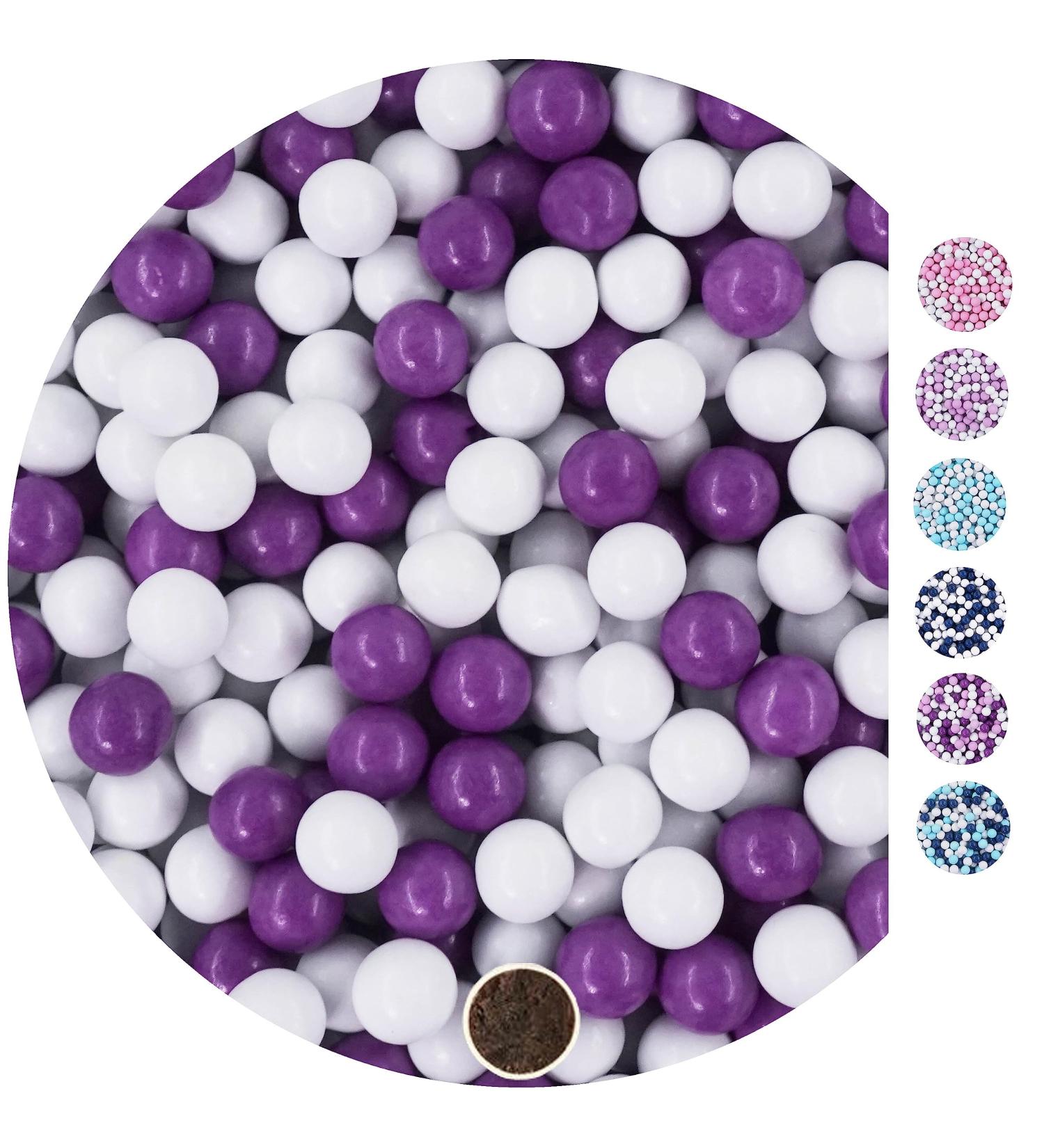 One 1kg Chocolate Balls Mix - Elegant White & Purple Guest Gifts for Baptism Communion Confirmation | Perfect Test Tube Favors Wedding Almond Alternatives - Buy Online on GoSupps.com