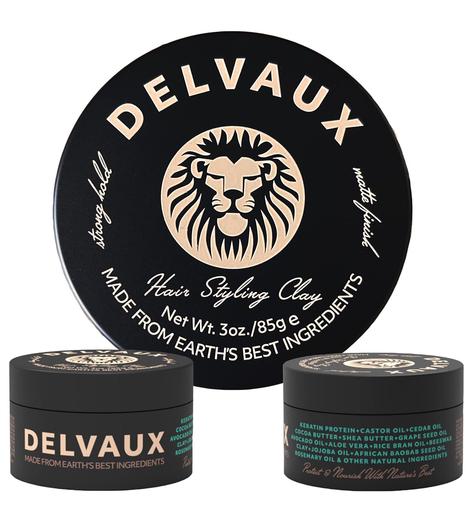 Delvaux Natural Hair Styling Clay - Strong Hold & Matte Finish with Premium Ingredients - Buy Online on GoSupps.com