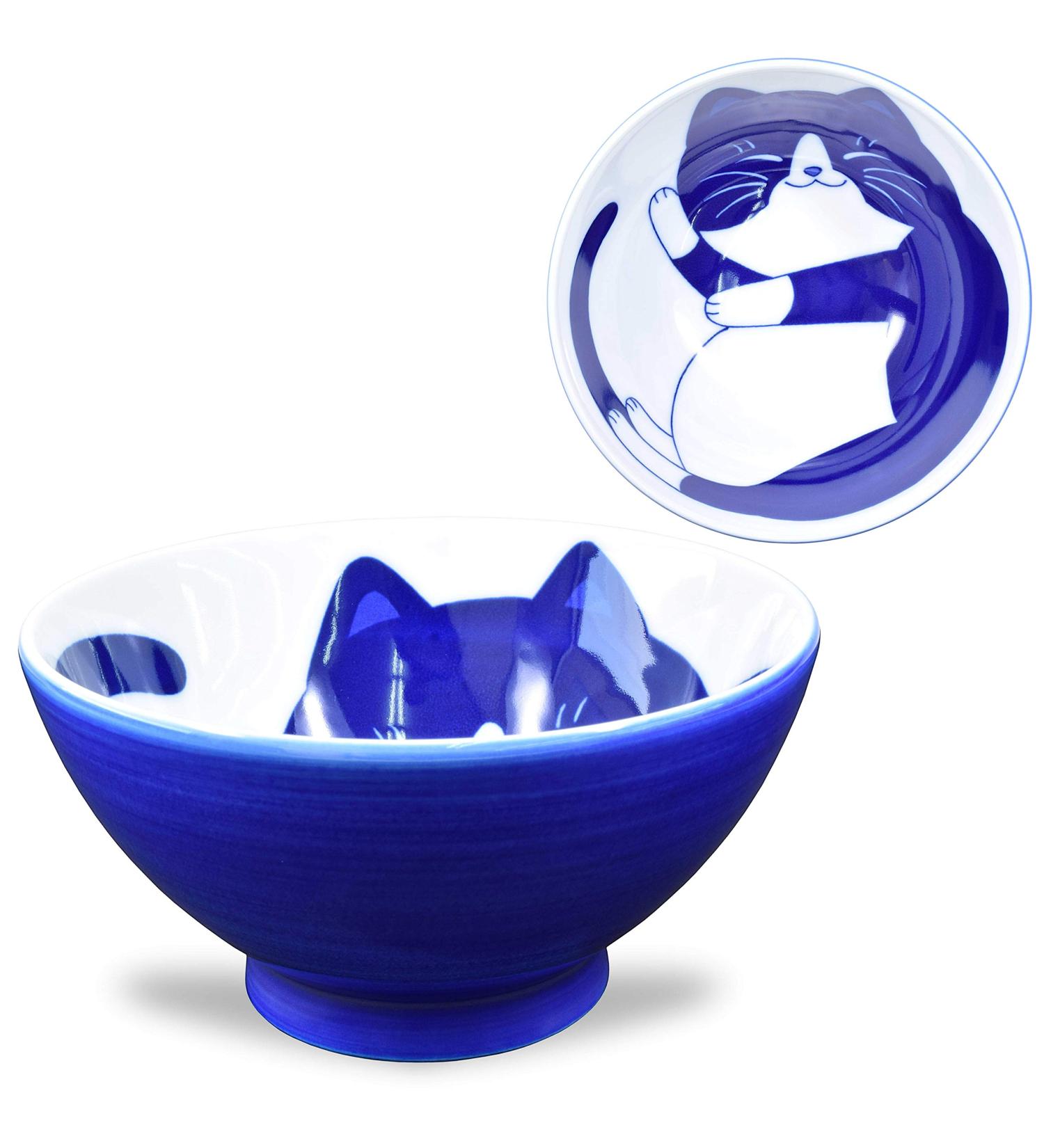 Product of Gifu Japan Mino Ware Japanese Rice Bowl Rice Ramen Noodle Soup Sarada Pasta NEKOCHIGURA Cat Design 4.5 inch 9.2 fl oz Hachiware Rice Bowl Hachiware - Buy Online on GoSupps.com