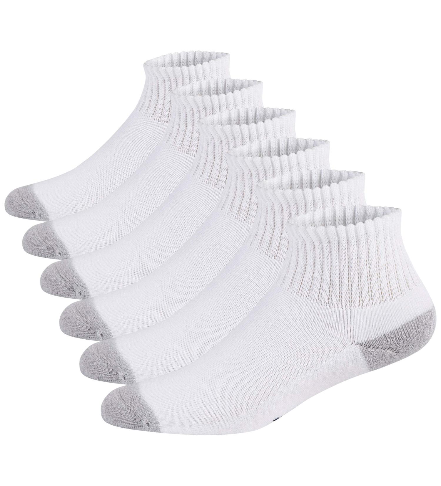 +MD Bamboo Diabetic Dress Ankle Socks | Seamless Toe & Cushion Sole | 10-13 Size | 6 Pairs White - Buy Online on GoSupps.com