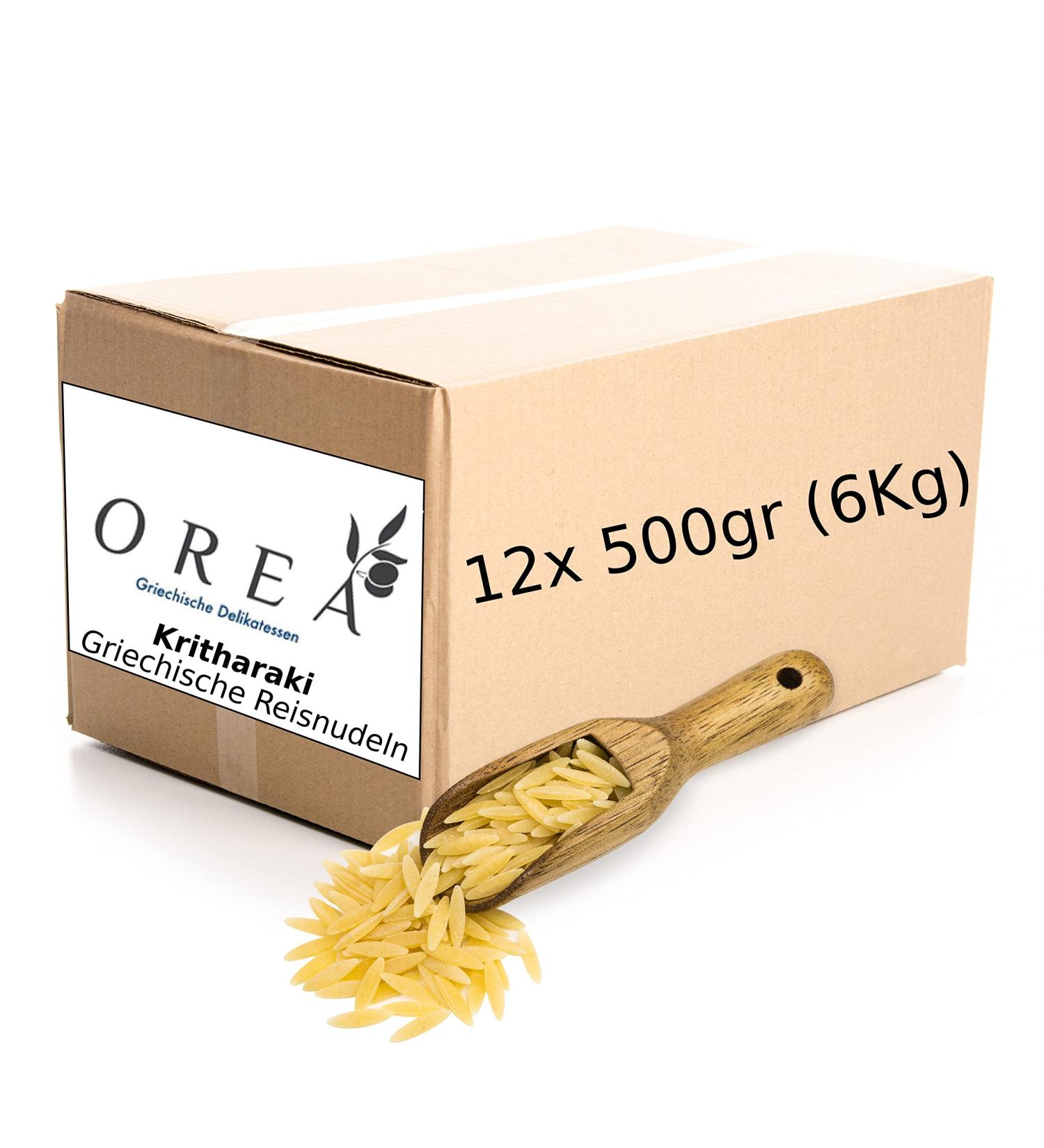 Buy KRITHARAKI | Authentic Greek Rice Noodles Pasta Bulk Pack 12x500g (6kg) - International Shipping Available - Buy Online on GoSupps.com