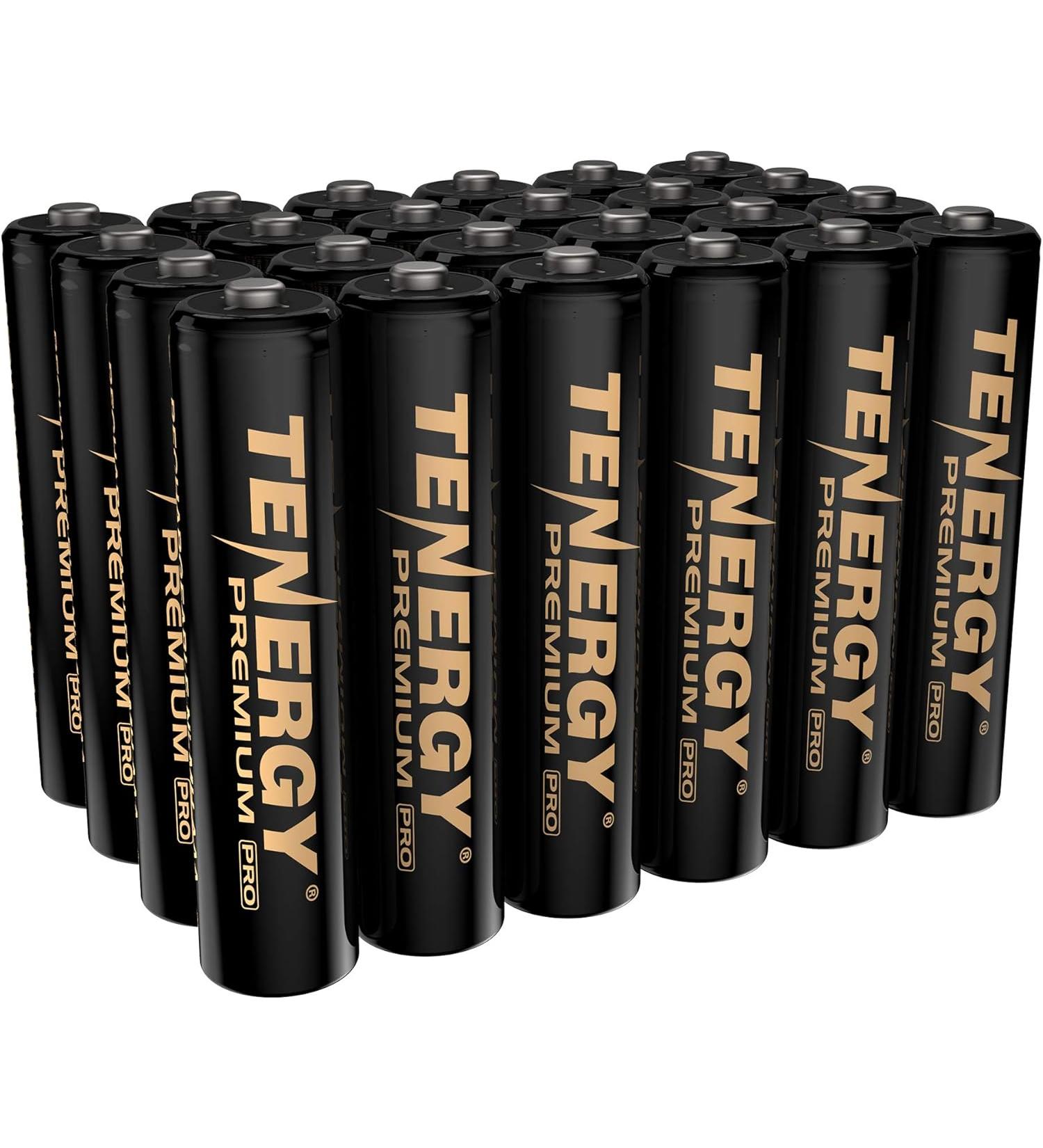 Tenergy Premium PRO Rechargeable AAA Batteries High Capacity 1100mAh NiMH AAA Battery Rechargeable Batteries - Pack Of 24 - Buy Online on GoSupps.com