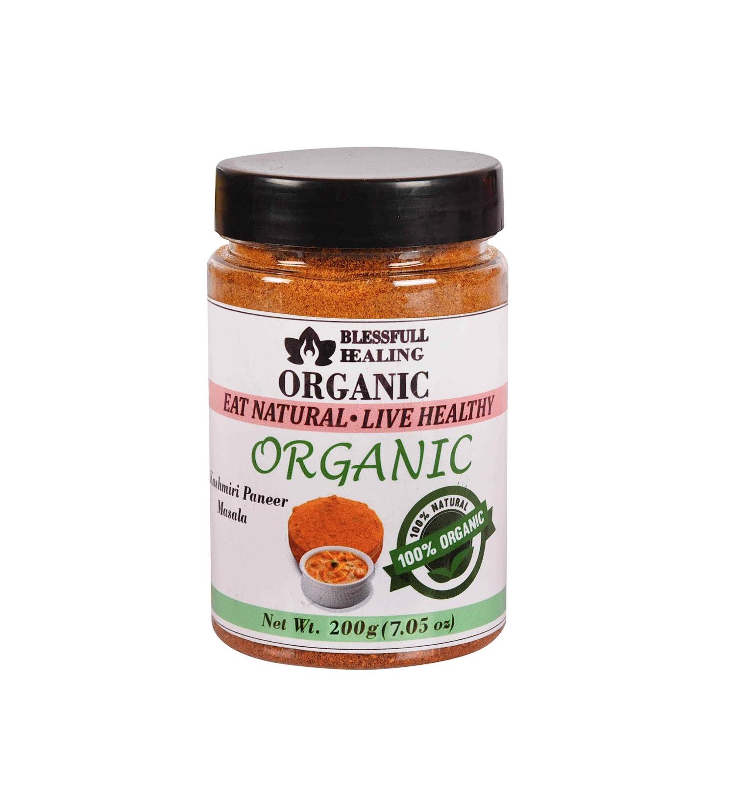 Blessfull Healing Organic Kashmiri Paneer Masala 200 Gram Airtight Container (Packing May Vary) 200 Gram 7.05 oz - Buy Online on GoSupps.com
