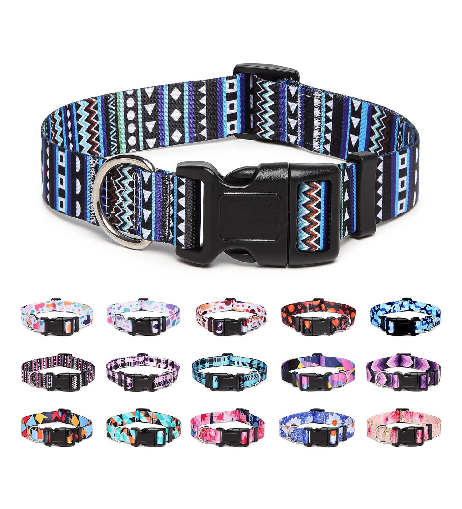Adjustable Soft Nylon Dog Collar for Small & Medium Dogs | Suredoo Blue | Comfort Fit for Puppies & Cats (L: 38-63 cm) - Buy Online on GoSupps.com