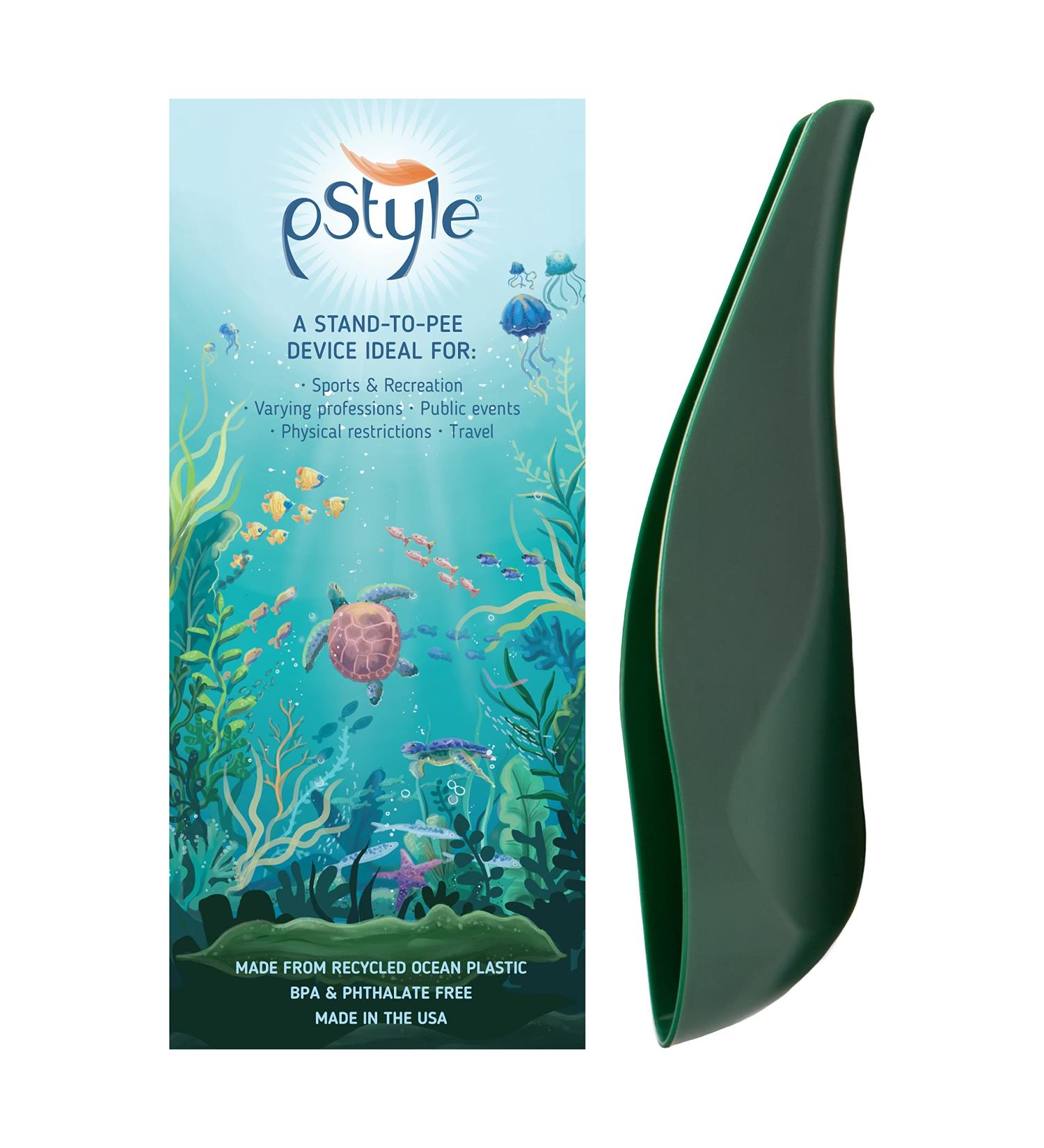 P-Style | Recycled Ocean Plastic | Made in USA | Stand-to-Pee Funnel for Women, Non Binary, & Trans Men - Ideal for Camping, Hiking, Festivals & More - Buy Online on GoSupps.com