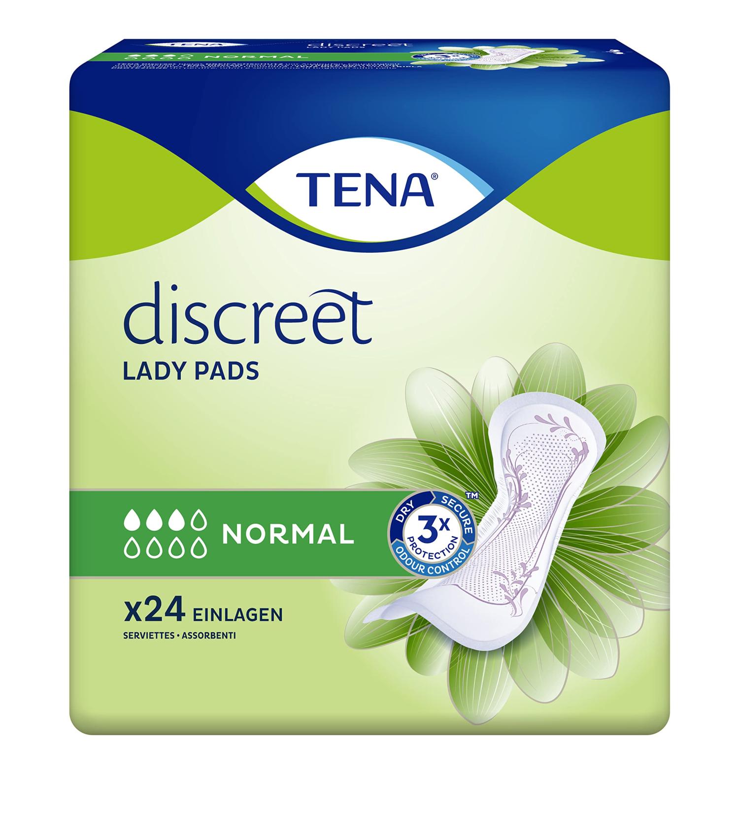 Buy TENA Lady Discreet Normal Pads - 12x24 Pack | Comfortable & Absorbent Menstrual Protection - Buy Online on GoSupps.com