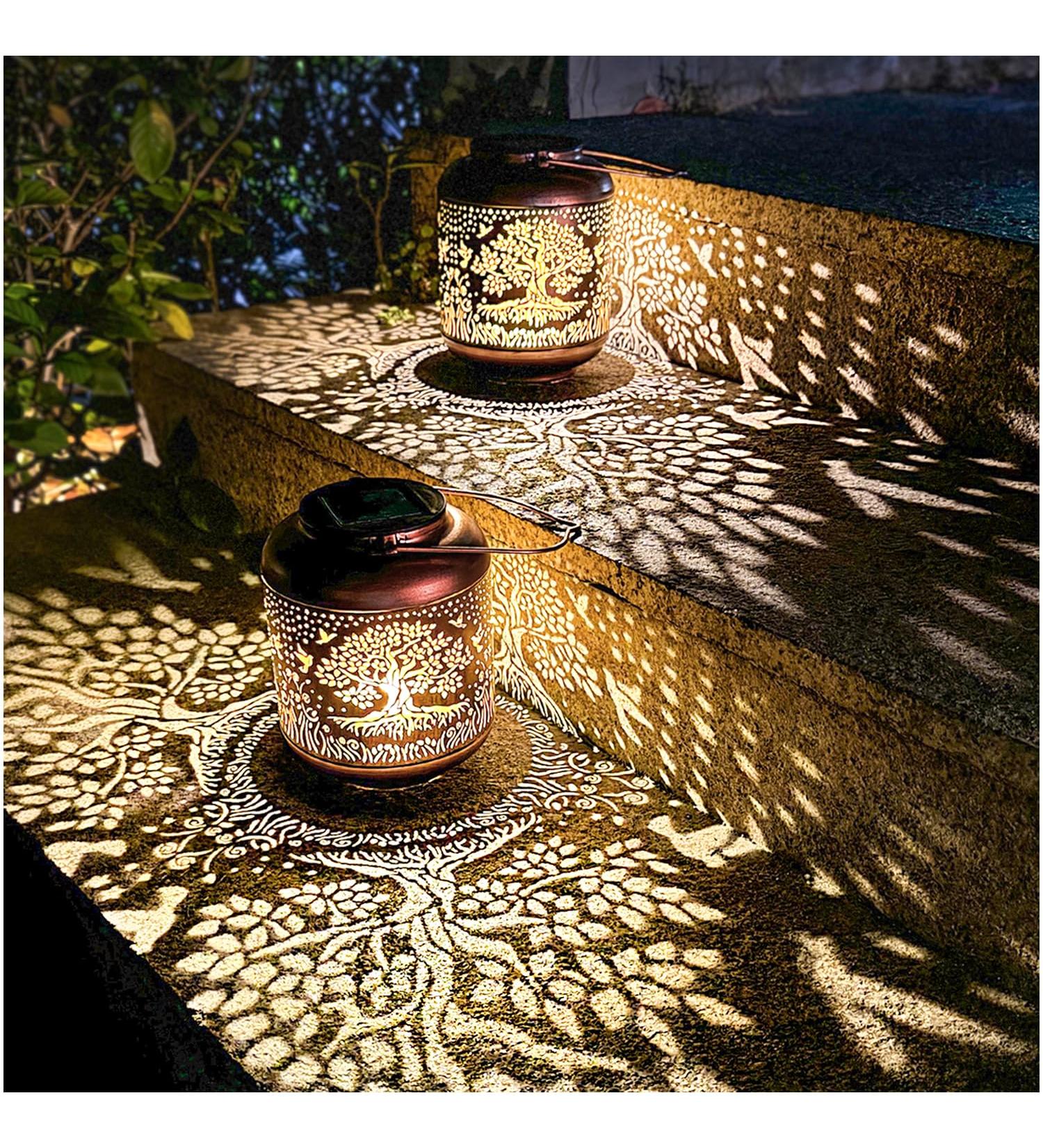 Hummingbird Solar Lanterns Outdoor Waterproof Hanging Solar Lights Hummingbird Gifts for Women Men Metal Bird Decorative LED Lanterns for Yard Patio Lawn Tabletop Pathway Landscape G 2 Pack Tree of Life Hummingbird - Buy Online on GoSupps.com