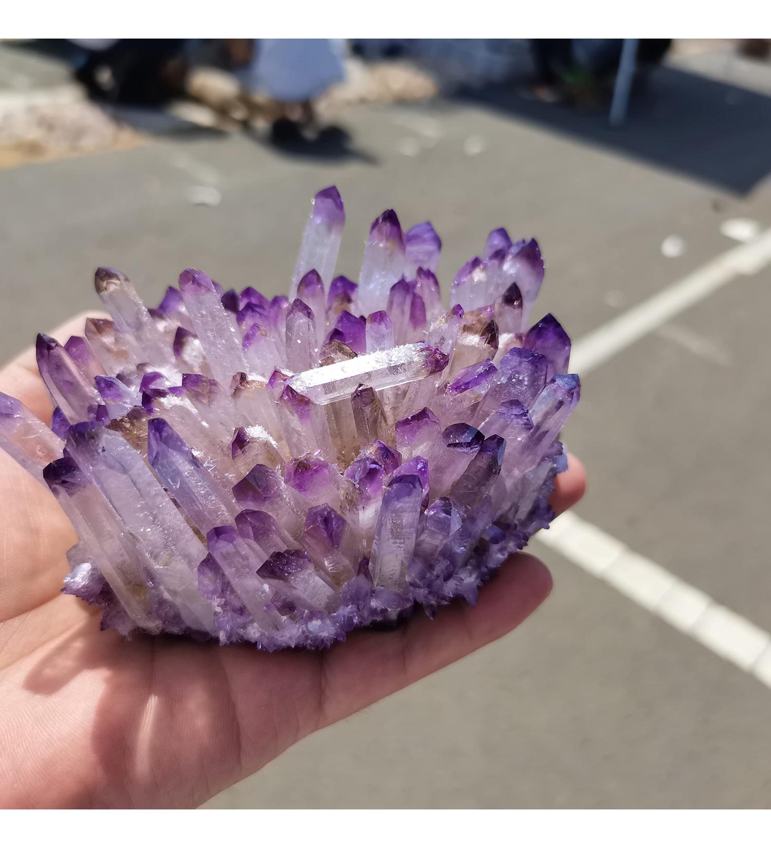 Natural Crystal Rough for Natural Purple Ghost Phantom Quartz Crystal Cluster Rock Stones and Crystals Home Deco (Size : 150-200g) - Buy Online on GoSupps.com