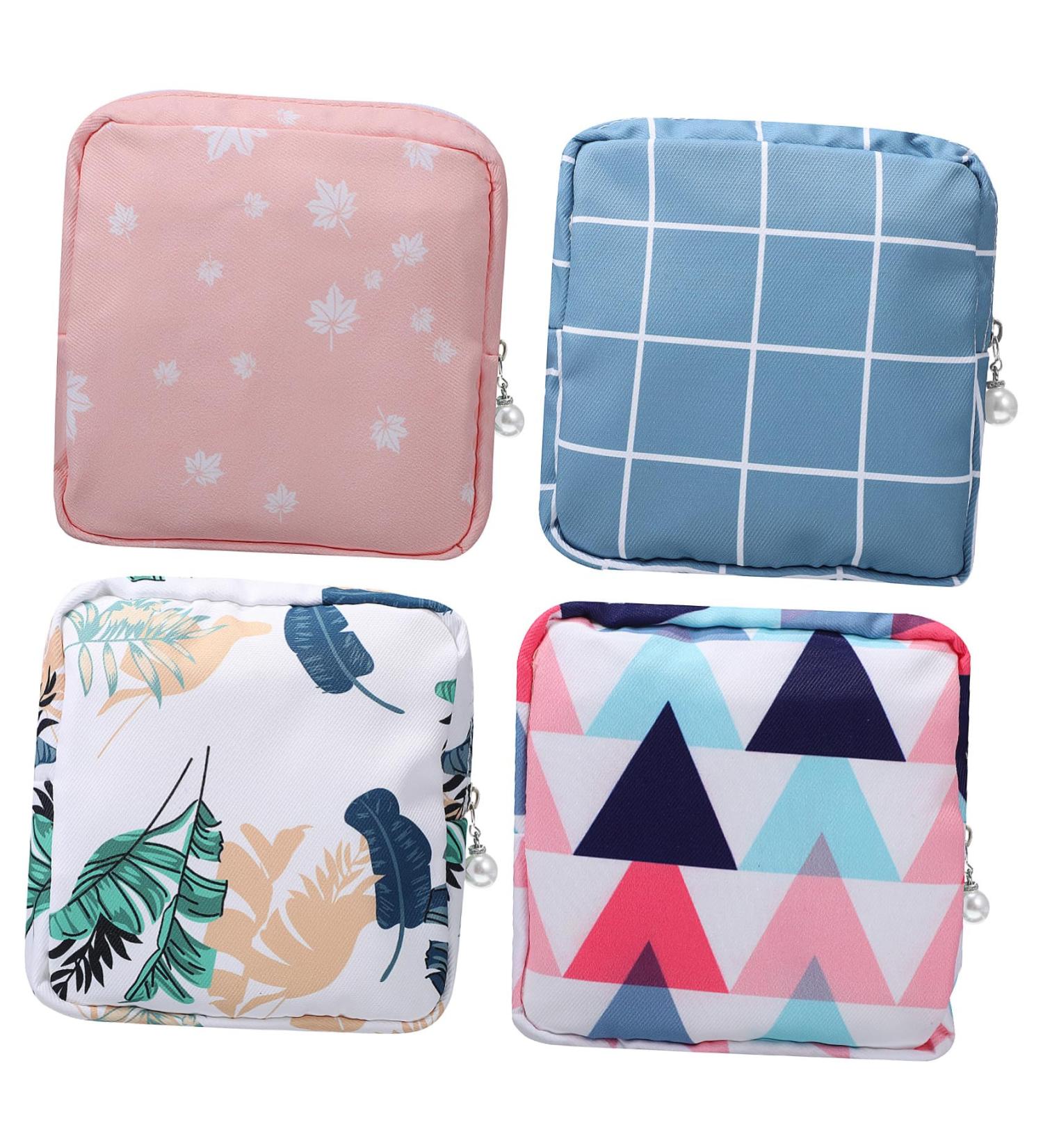 Amosfun Women's Bandage Storage Bags - 4 Pack Cotton Tampon Travel Bags for Feminine Products - Buy Online on GoSupps.com