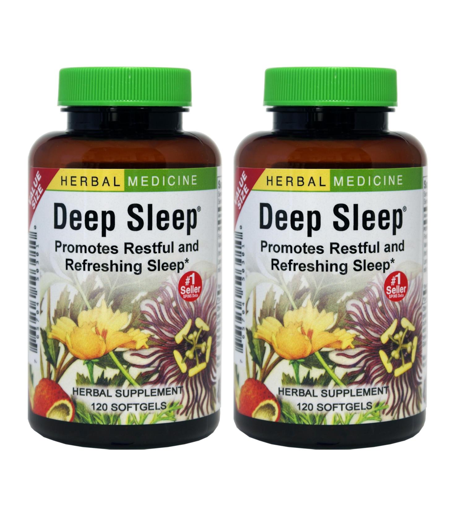 Herbs Etc. Deep Sleep Softgels - Herbal Sleep Support Supplement - Rest & Calming Support with Passionflower Chamomile & Lemon Balm - 120 Softgels (120 Servings) - 2 Pack 120 Count (Pack of 2) - Buy Online on GoSupps.com