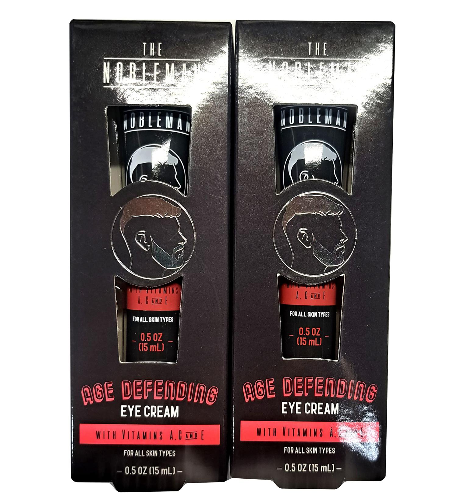 The Nobleman Age Defending Eye Cream - With Vitamins A. C and E 0 5oz 15ml (Set of 2 Pack)
