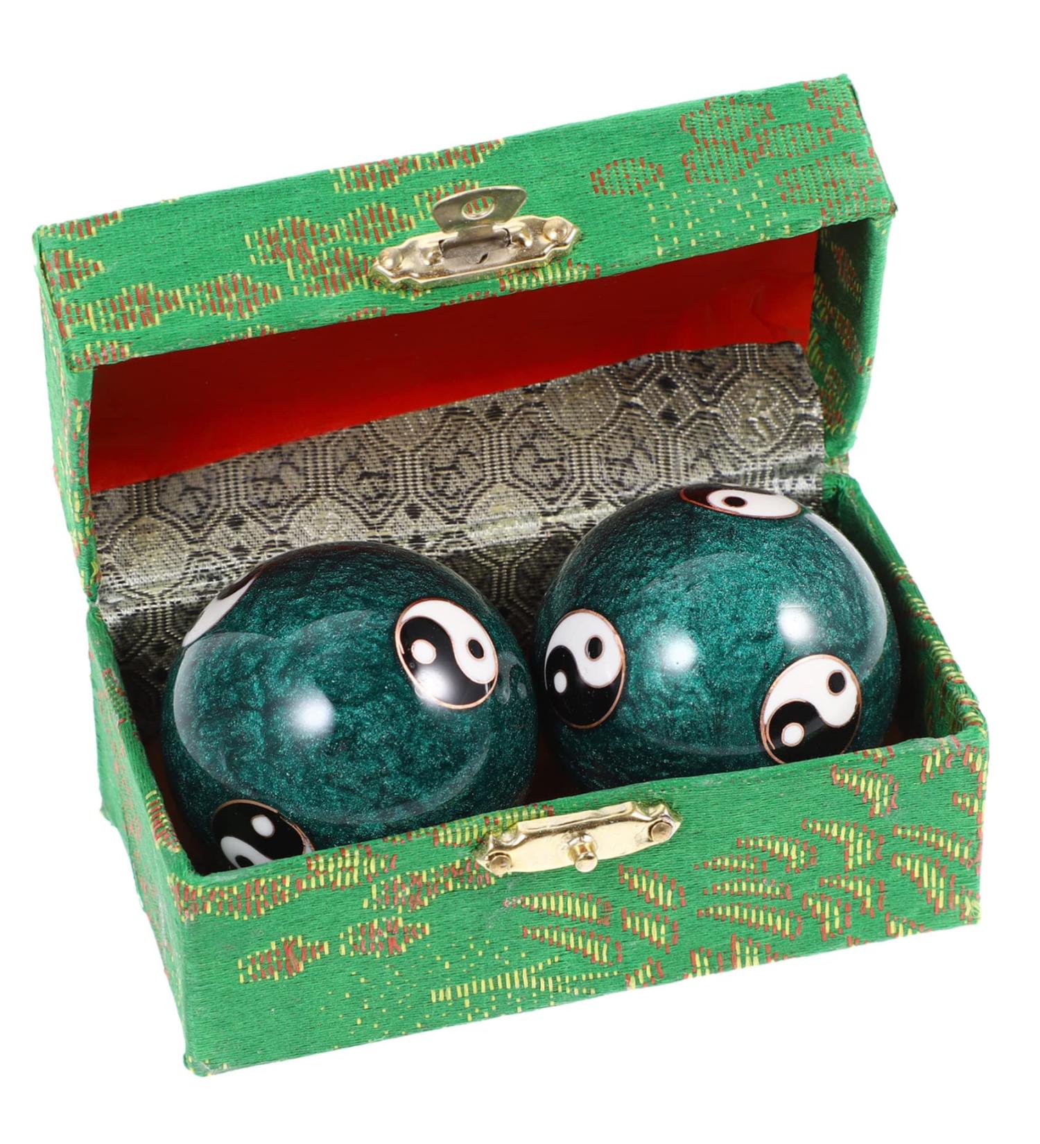 Solustrie 2nd Health Massage Handballs - Marble Baoding Balls for Chinese Healing & Fitness | Cloisonn Design - Buy Online on GoSupps.com