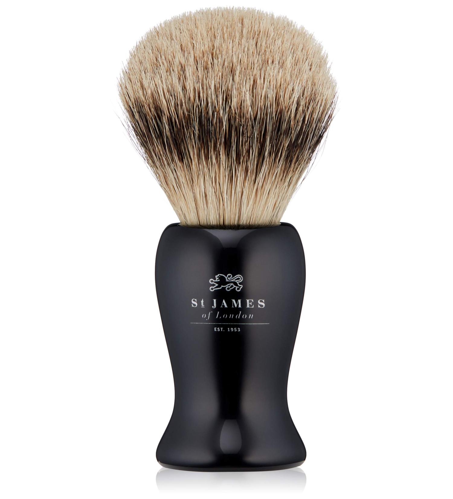 St James of London Cheeky B*stard Silvertip XL Ebony - Premium Shaving Brush | International Shipping Available - Buy Online on GoSupps.com