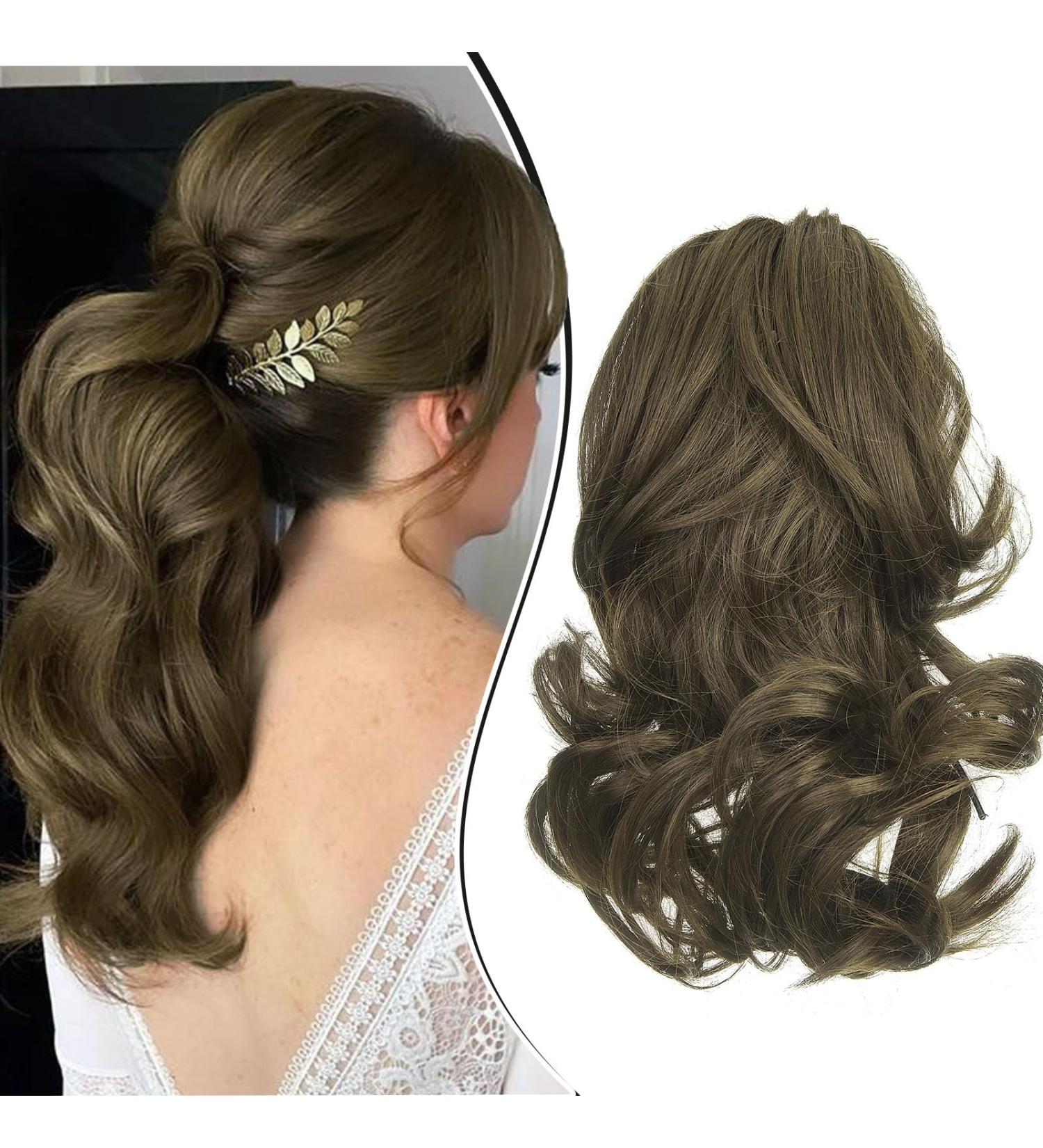 Dcbaboo Short Ponytail Extension Curly 12inch Claw Clip in Ponytail Hair Extensions Long Wavy Synthetic Pony tails Natural Wave One Piece Hairpiece Fake Ponytail for Women Ash Blonde 12 inch 110g Ash Blonde - Buy Online on GoSupps.com