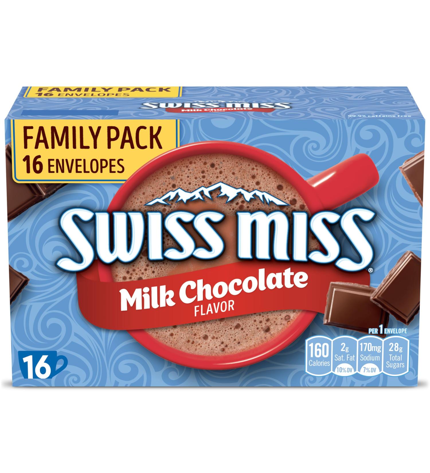 Swiss Miss M lange boisson au cacao chaud saveur chocolat au lait pack familial 16 pi ces - Buy Online on GoSupps.com