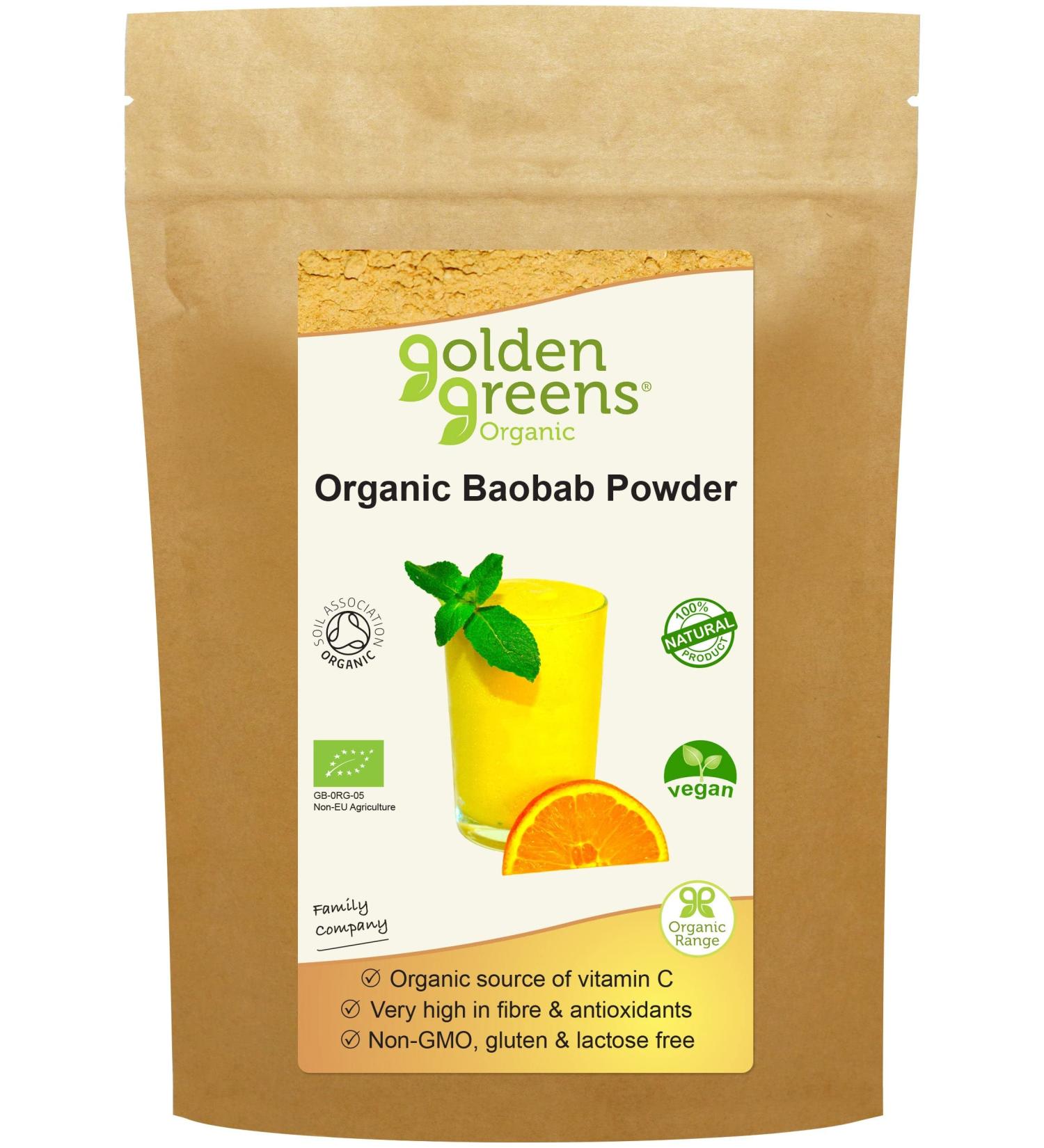 GOLDEN GREENS ORGANIC BAOBAB POWDER 100G