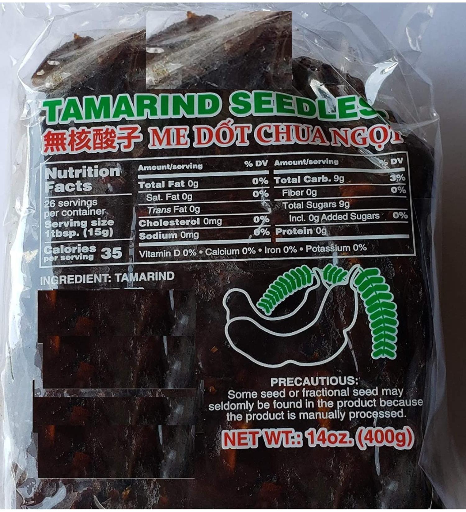 Tamarind Wet Seedless Block/Slab 14oz (400g) All Natural No added sugar Vegan Gluten Free NON-GMO Tamarind Water Or sauce - Buy Online on GoSupps.com