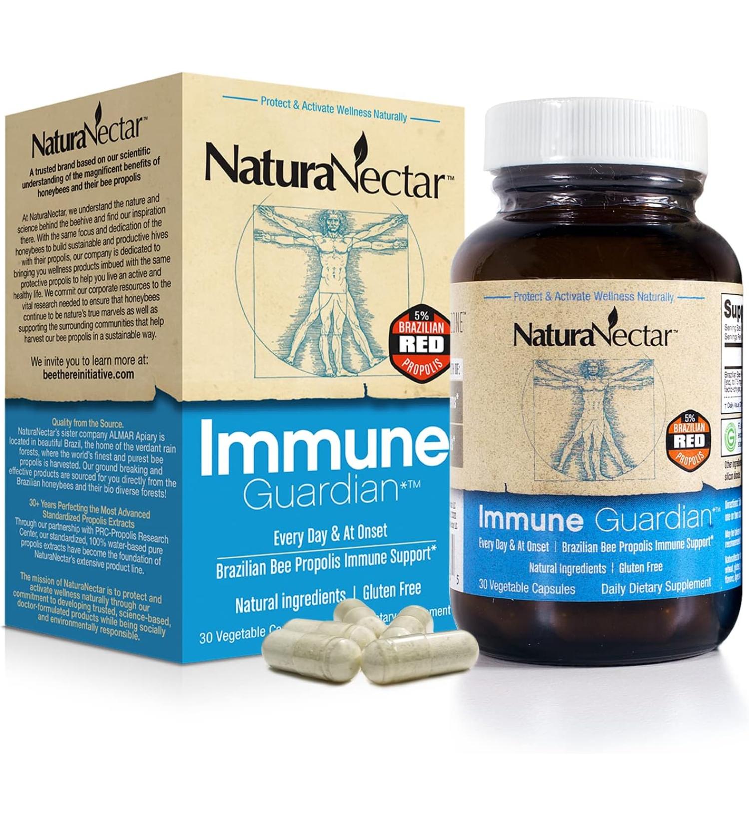 NaturaNectar Immune Guardian - Natural Immune Support Supplement - 30 Count - Buy Online on GoSupps.com