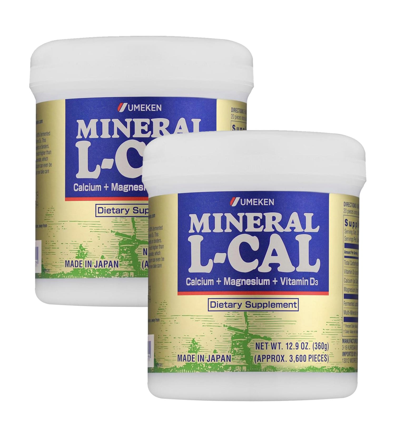 Mineral L-Cal Calcium with Vitamin D3 12 Month Supply Water Soluble Ball Format with Magnesium & Minerals Fast Absorbing Calcium Magnesium D3 Supplement 3 600 Balls per Bottle 360g Pack of 2 180 Count (Pack of 2) - Buy Online on GoSupps.com