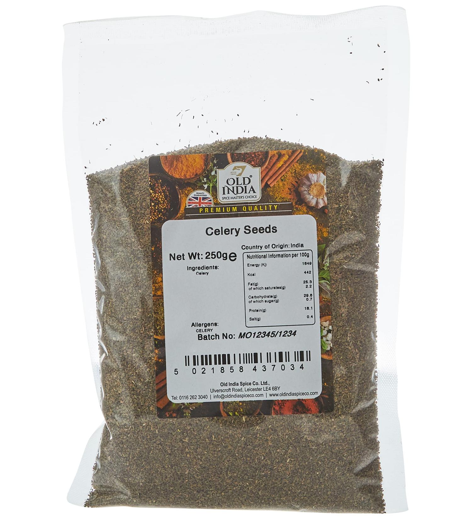 Old India Celery Seeds 250g - Premium Quality Spice for Cooking and Seasoning - Buy Online on GoSupps.com