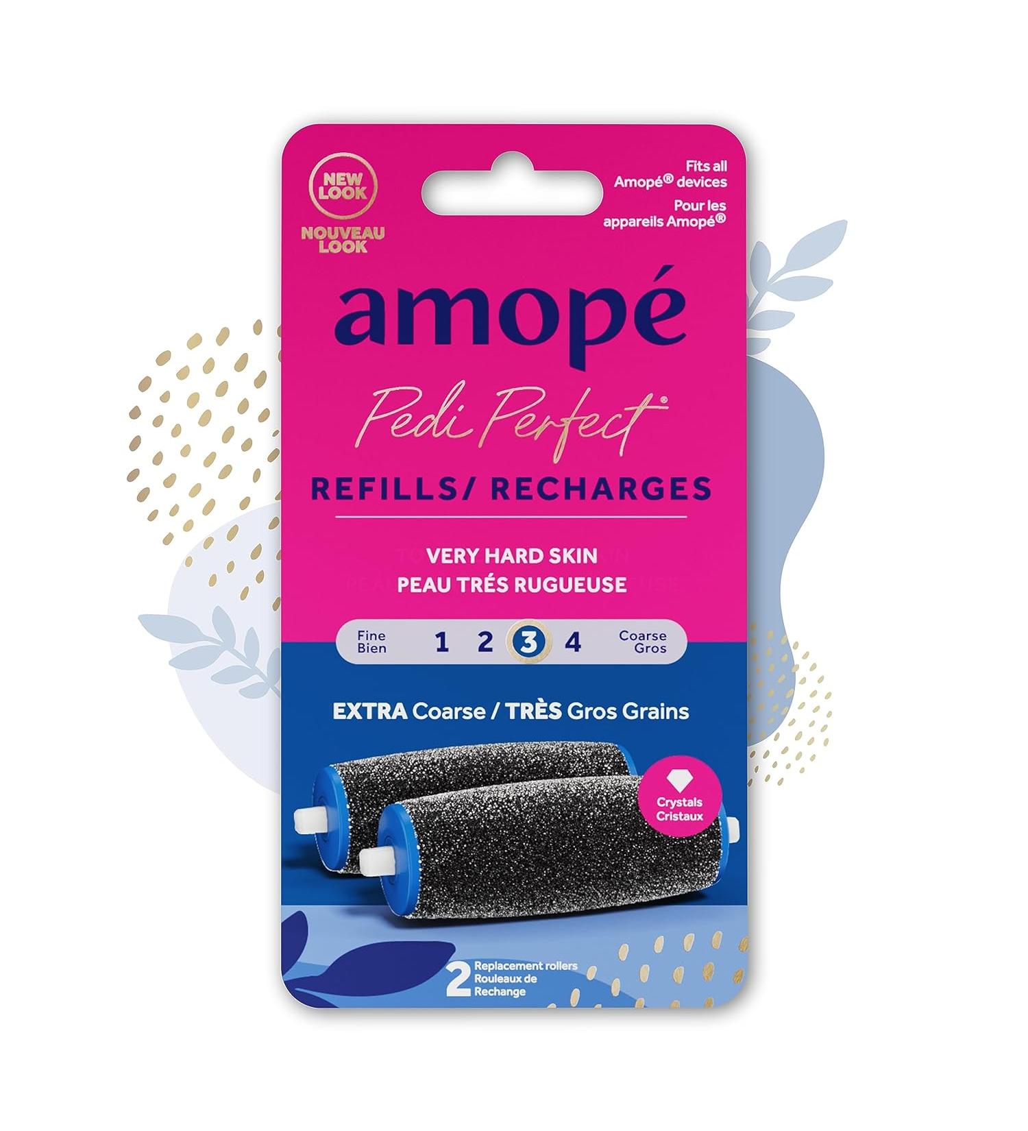 Amope Pedi Perfect Extra Coarse Rollers - 2 Count | Foot File Refills for Hard & Dead Skin - Buy Online on GoSupps.com