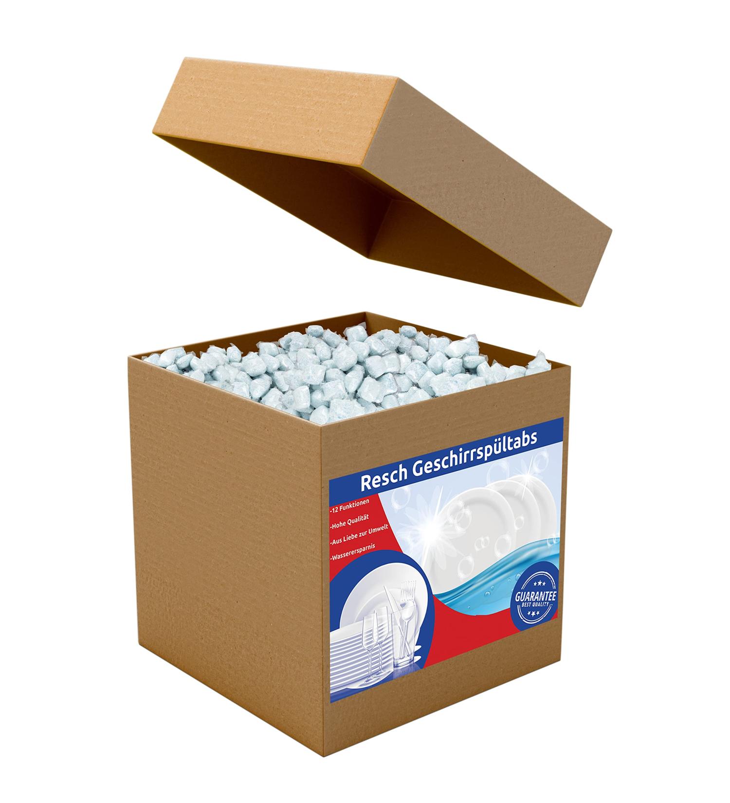 Resch Cleanix Dishwasher Tabs - Plastic-Free Phosphate-Free 250 Count | Eco-Friendly All-in-One Solution - Buy Online on GoSupps.com
