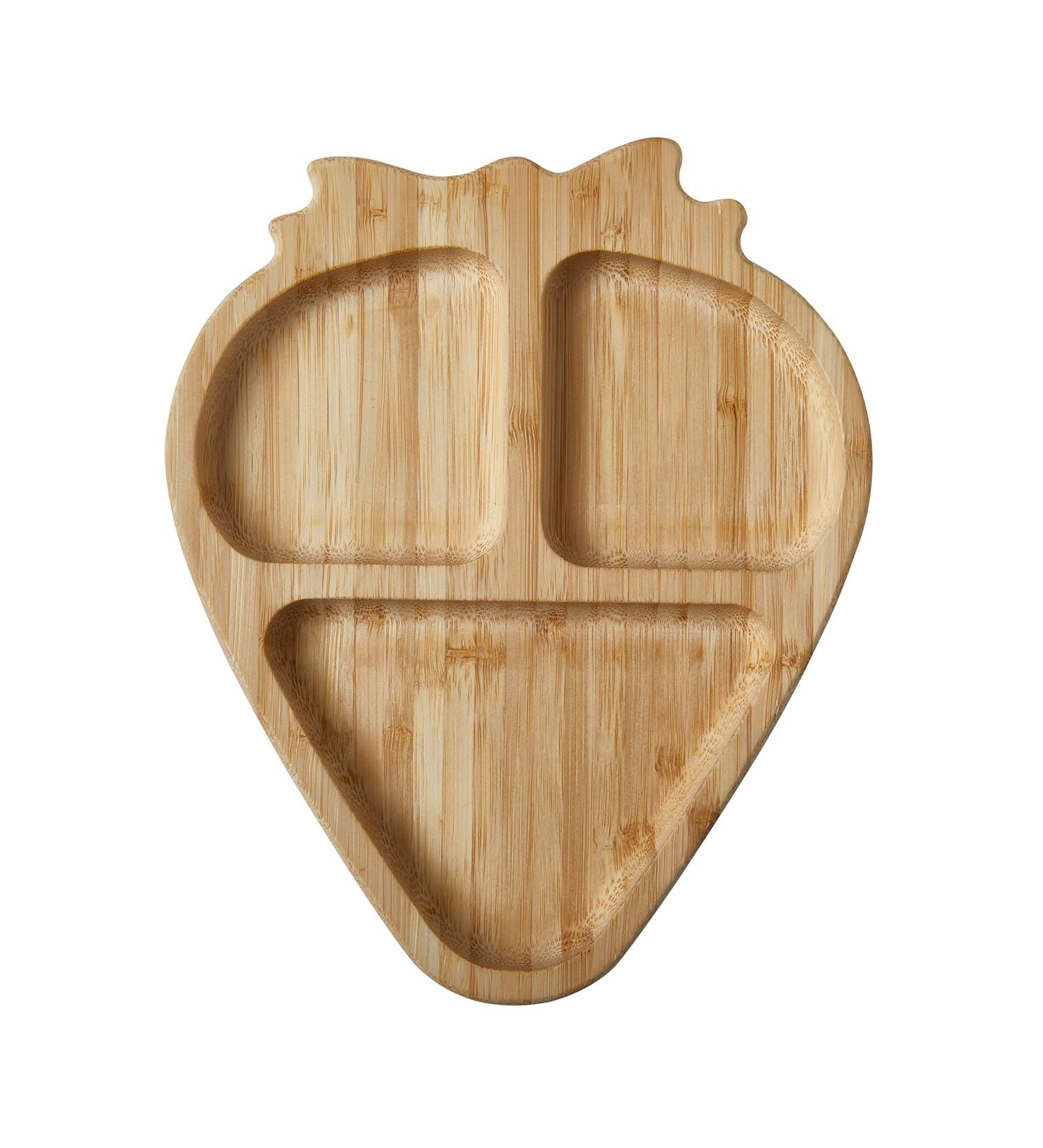 Nuby Bamboo Strawberry Plate - Weaning Tableware for 12+ Months - Buy Online on GoSupps.com