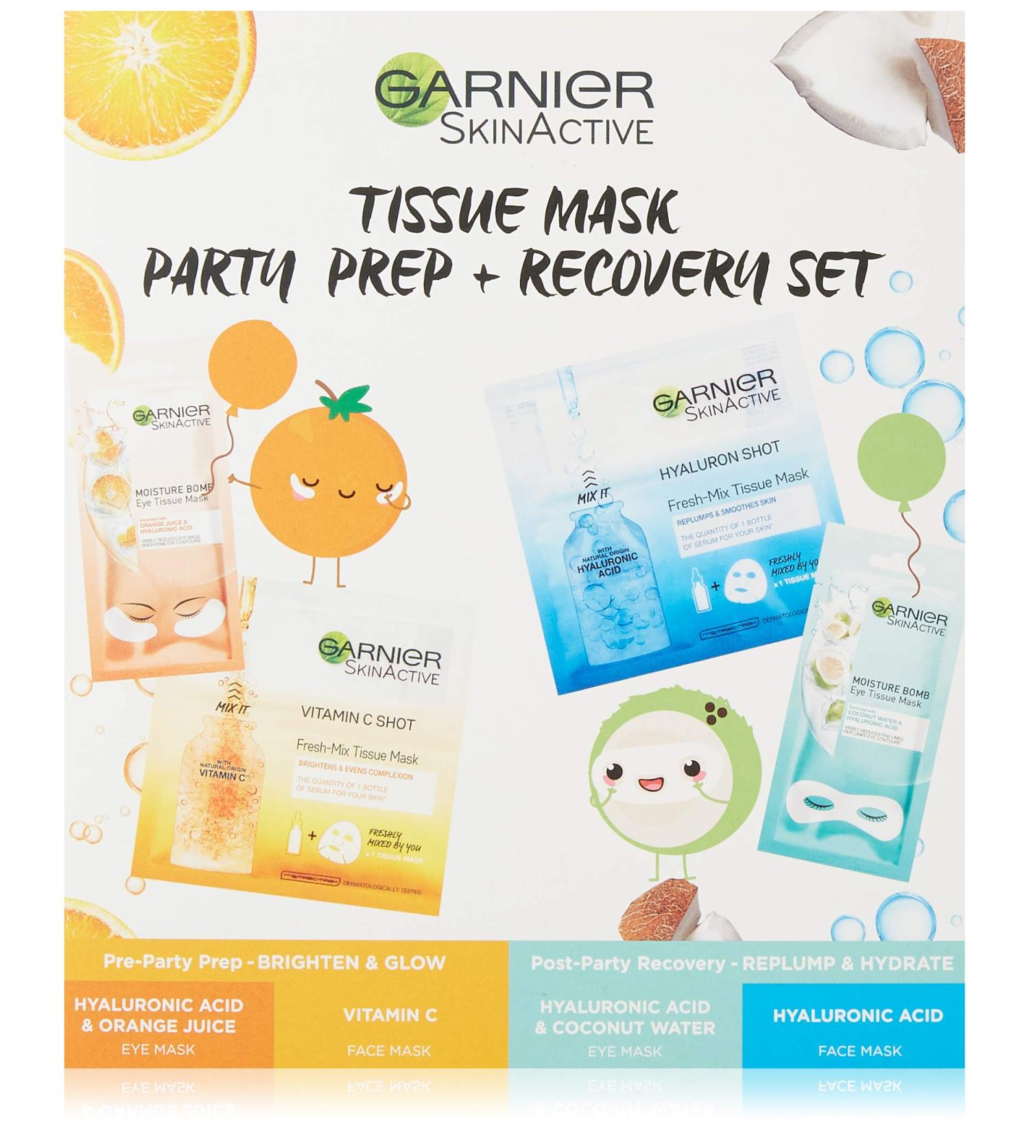 Garnier Tissue Mask Party Prep and Recovery Set - Buy Online on GoSupps.com