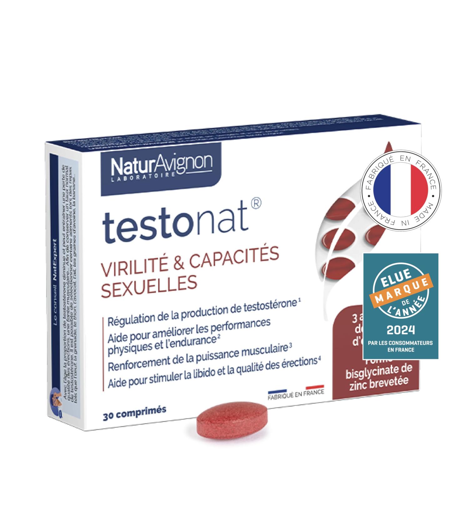 NaturAvignon Testonat Laboratory | Promotes Testosterone | Clinically Proven Effectiveness | Male Performance Strength Endurance | Tribulus + Rhodiola | 30 Tablets (30 Days) - Buy Online on GoSupps.com
