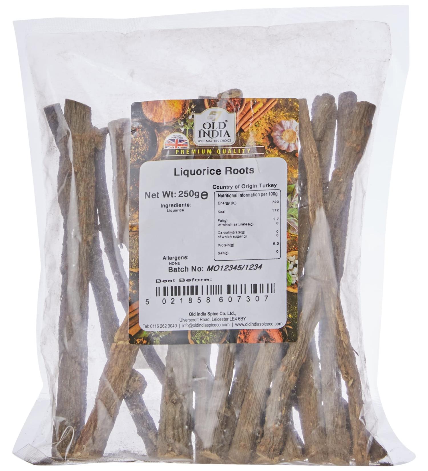 Old India Liquorice Roots 250g - Buy Online on GoSupps.com