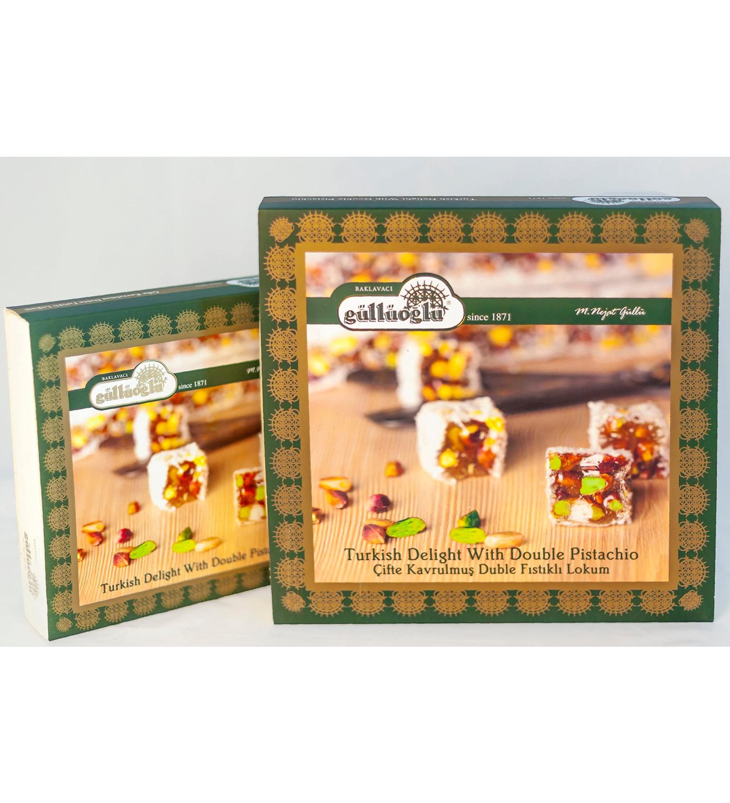 Gulluoglu Turkish Delight with Double Pistachio - 400g