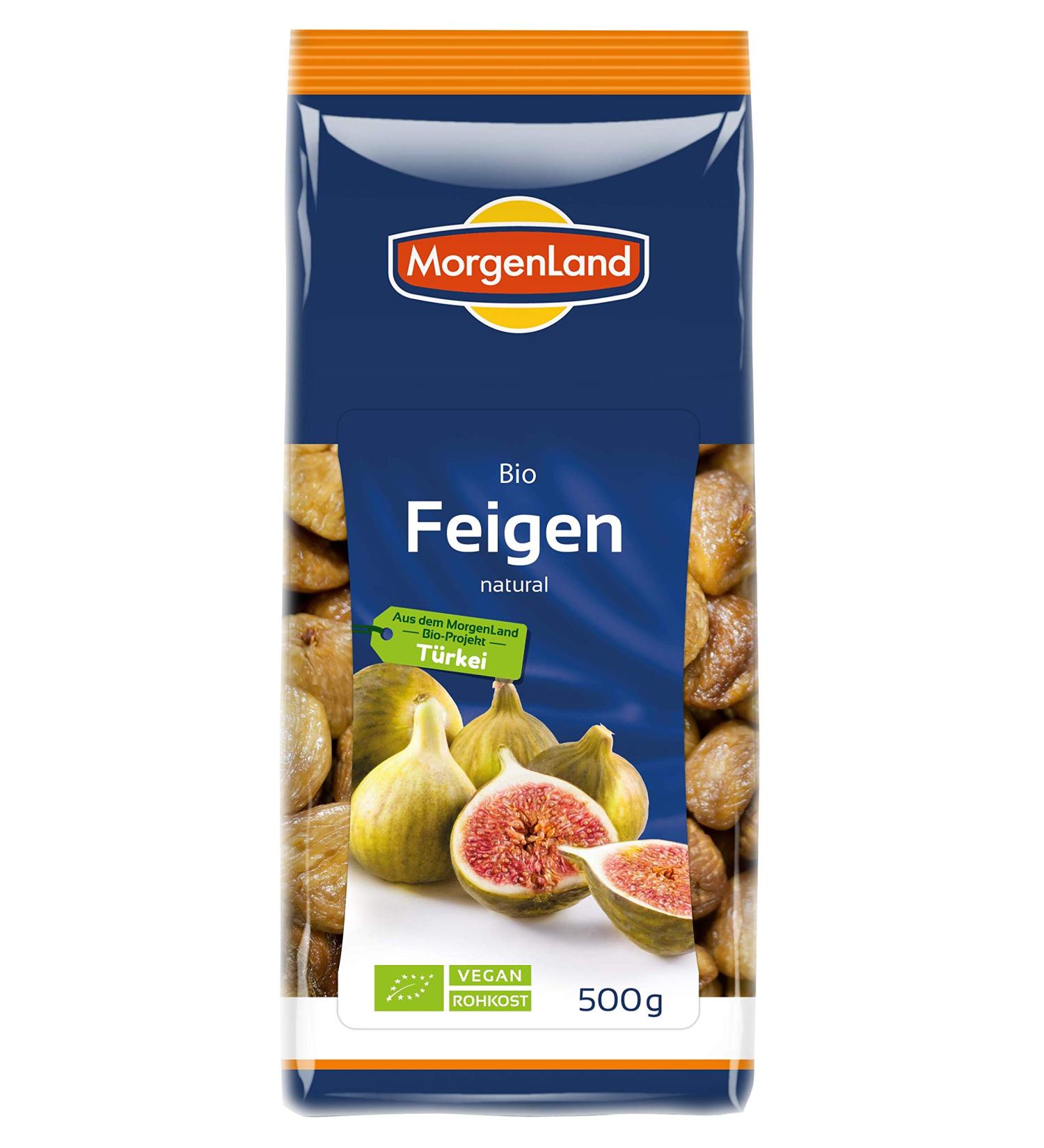 Morgenland Morgenland Natural Figs Hand Selected 500g Organic Dried Fruit Pack of 1 (1 x 500g)