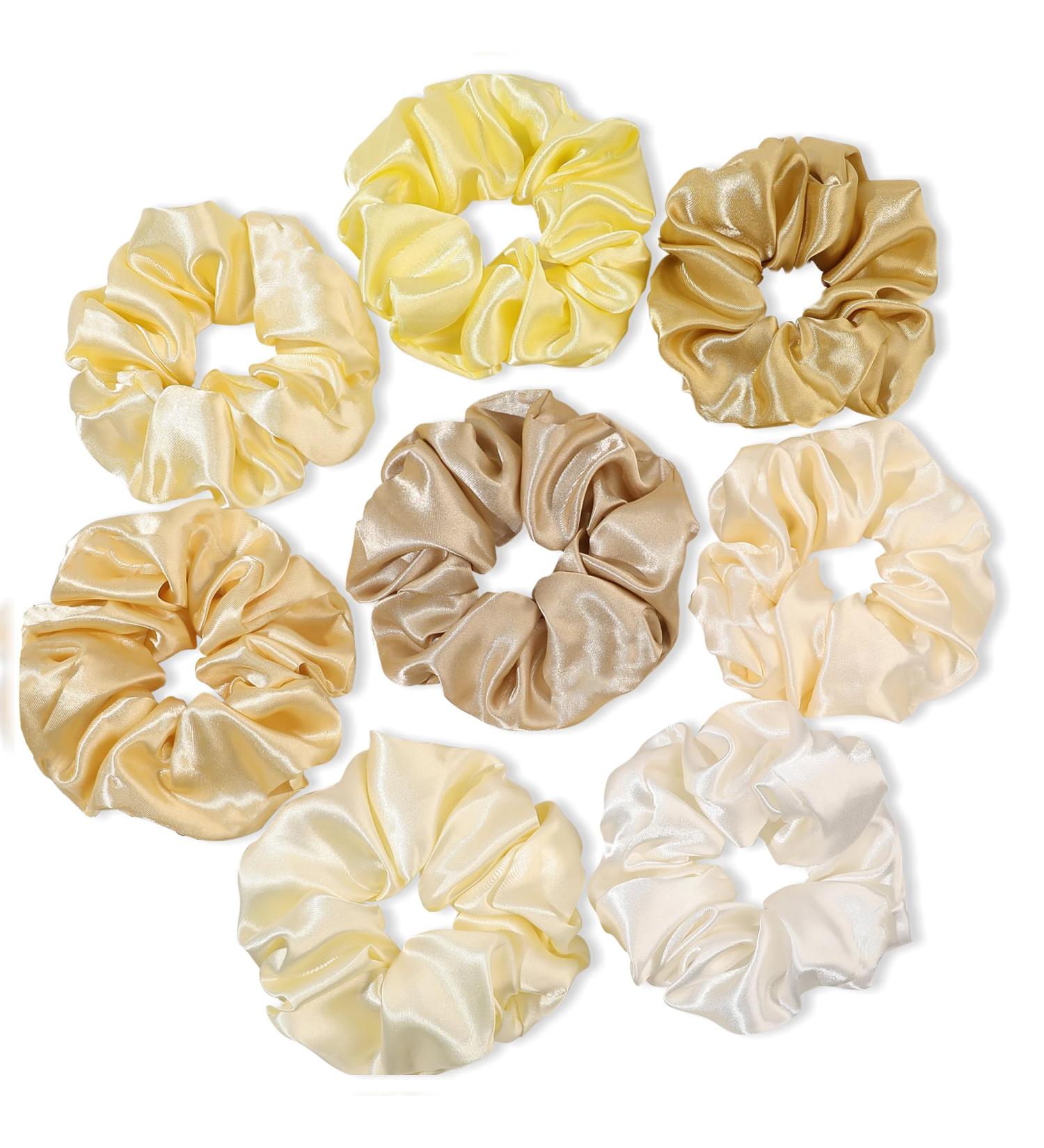 Scrunchies for Women Hair Ties Bands Satin Hair Scrunchies for Girls Big Scrunchies for Women's Thick Curly Hair Ponytail Holders Cute Pony Tails No Crease Hair Ties No Damage - Buy Online on GoSupps.com