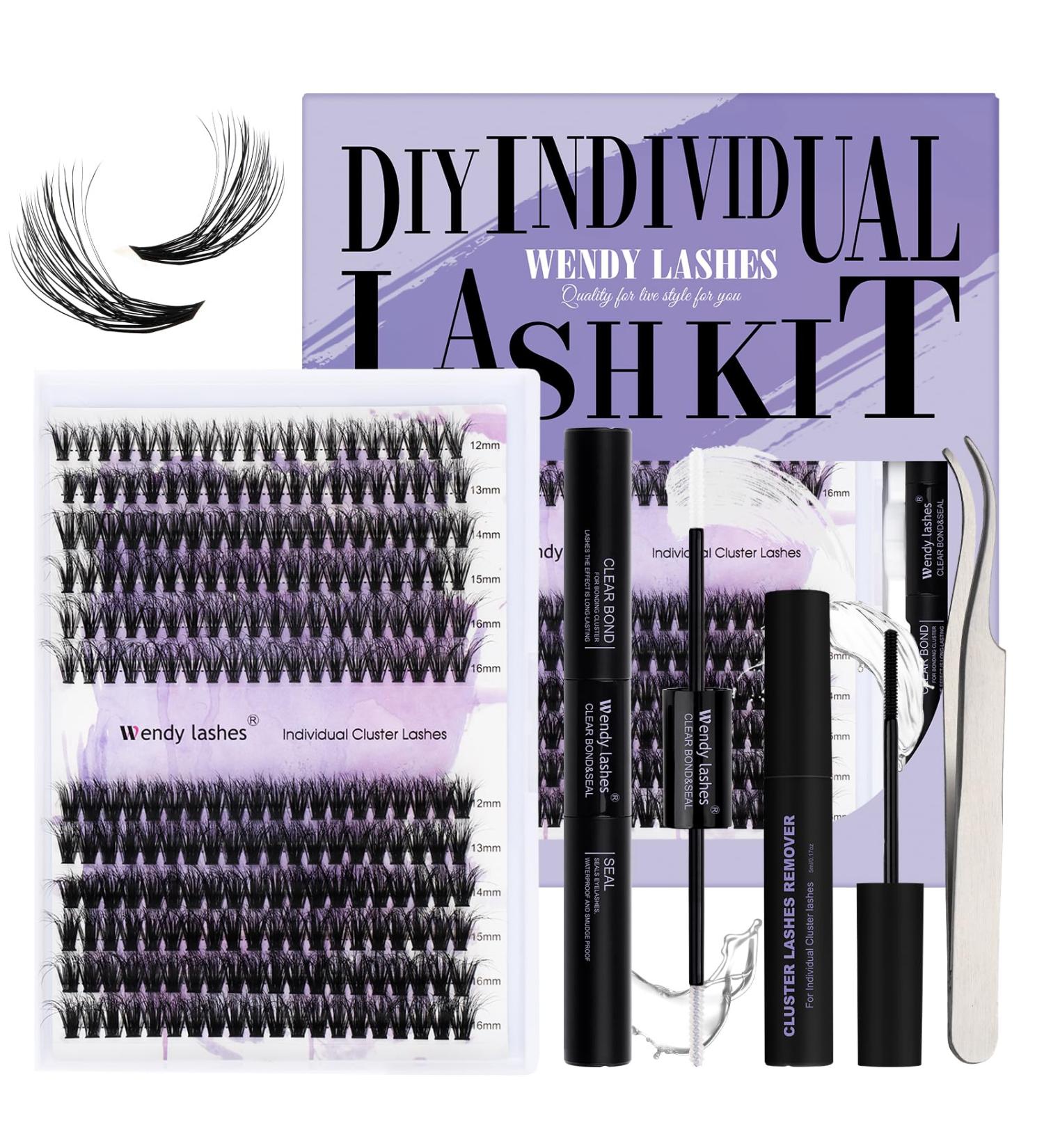 Wendy Lashes 3D Effect Lash Extension Set | 40D & 50D Mixed Eyelash Extensions Kit with Glue | D Curl 12-16mm | International Shipping - Buy Online on GoSupps.com