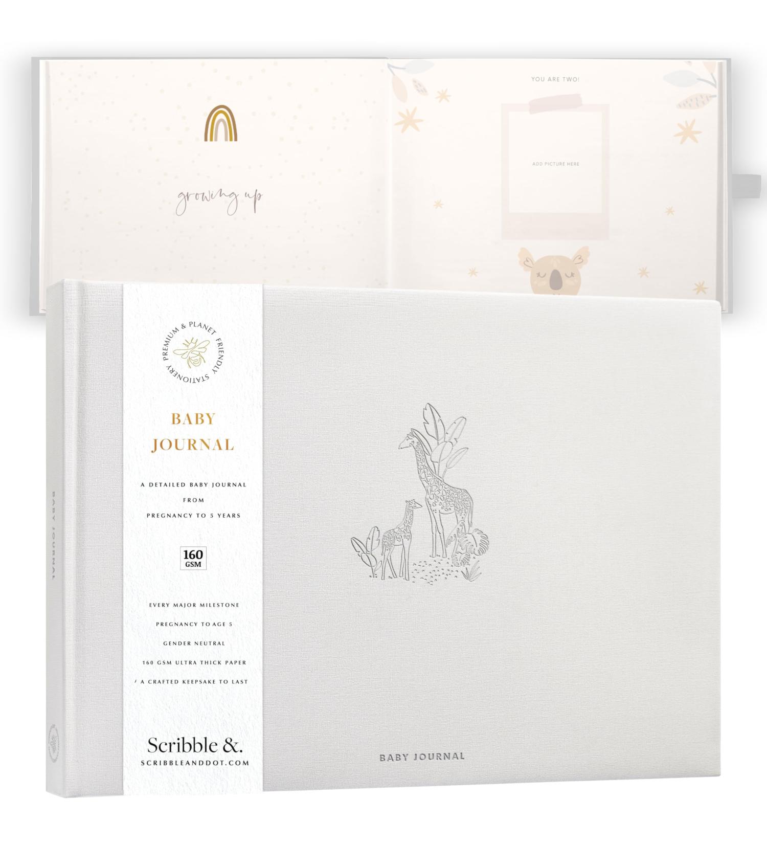 Baby Memory Book Giraffe Baby Journal | Tissue Wrapped in a Gift Box | Precious Moments: From Birth to Age 5 | Gifts for Baby Shower or Pregnancy - Buy Online on GoSupps.com