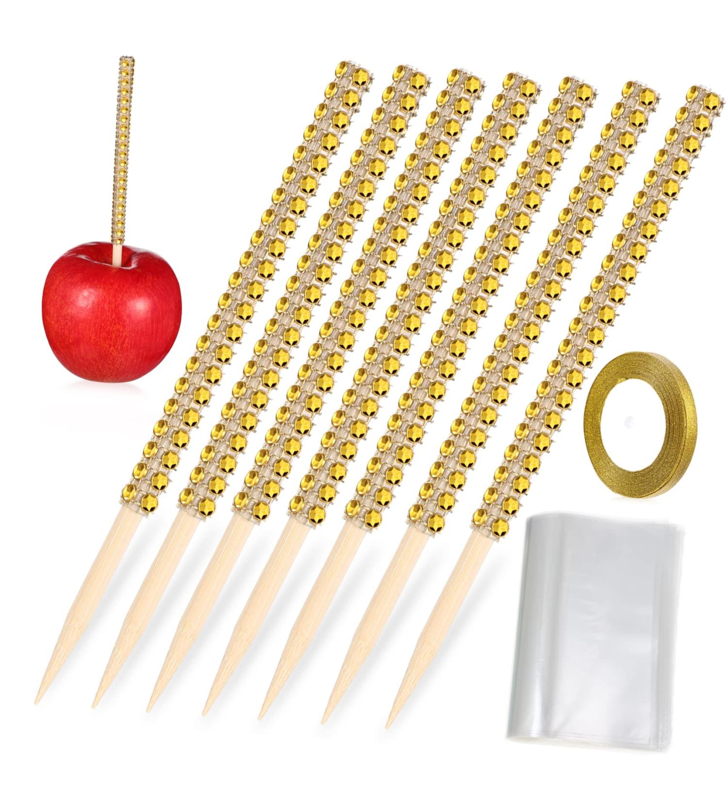Zerodeko 1 Set Apple Stick Cake Lollipop Sticks Candy Skewers Festival Fruit Picks Stocking Stuffer Candy Dessert Sticks Halloween Candy Wrappers Shiny Candy Picks Chocolate Delicate Wood - Buy Online on GoSupps.com