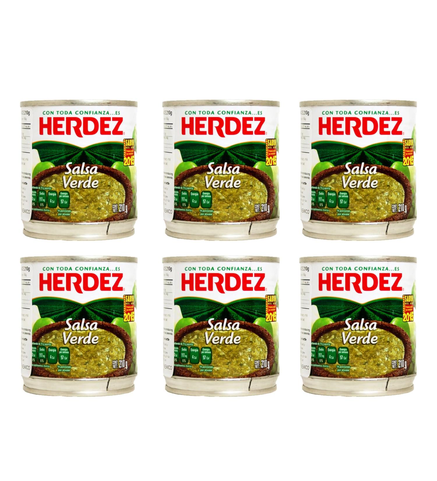 Salsa Verde Bundle with Herdez Salsa Verde 210g x6 (Pack of 6 Bundle) - Buy Online on GoSupps.com