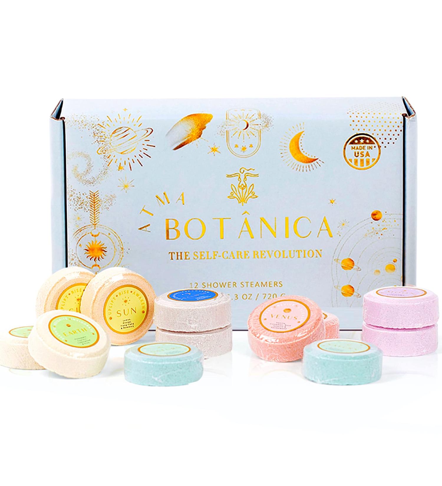 Shower Steamers Gift Set - 12 Aromatherapy Shower Bombs with Essential Oils | Spa Gifts for Women | Made in USA by Atma Botanica - Buy Online on GoSupps.com