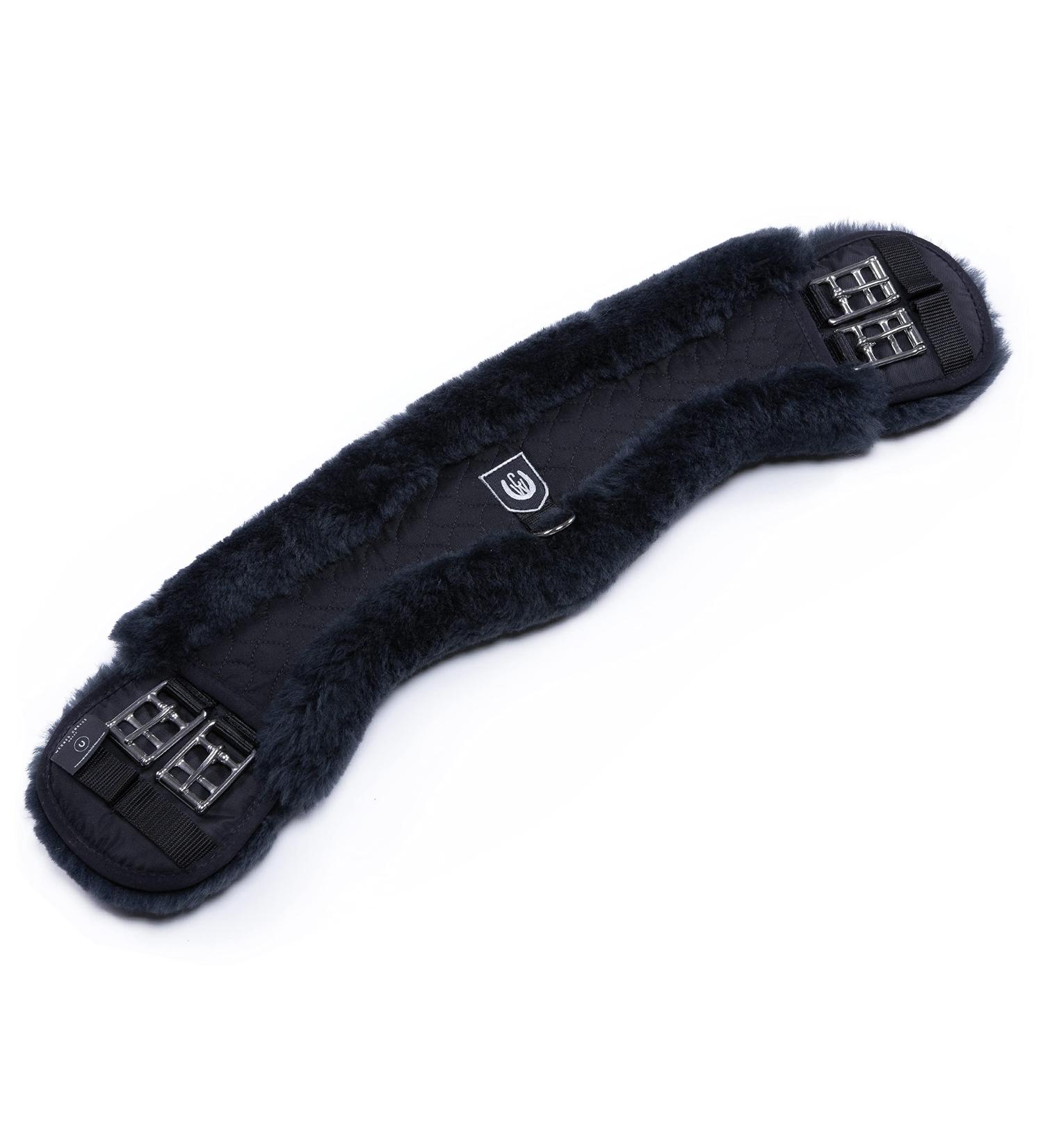 Christ Lamb Fur Moon Belt Saddle Strap by Werner Horse | Anatomical Dressage Short Belt | Black Anthracite | 45 cm - Buy Online on GoSupps.com