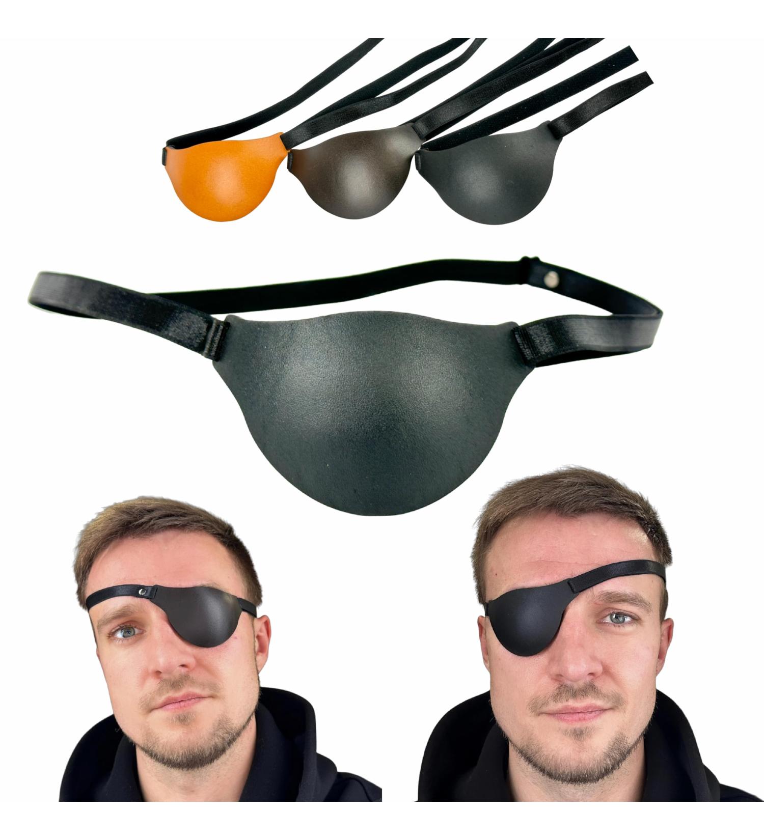 Premium Black Leather Eye Patch for Men & Women | Slim Design for Comfort - Buy Online on GoSupps.com