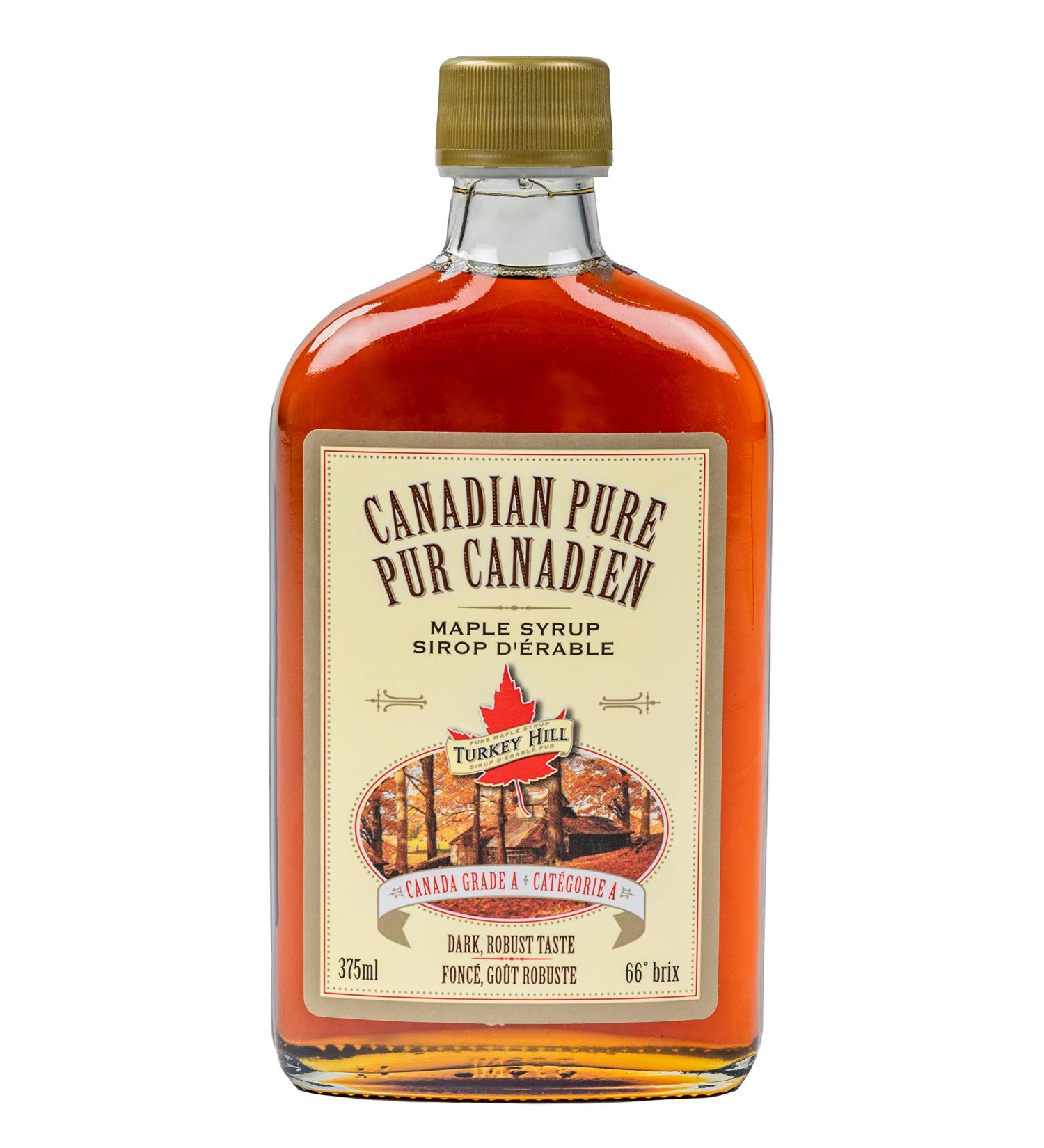 TURKEY HILL SUGARBUSH 100% Pure Canadian Premium Grade A Maple Syrup Glass Bottle Flask Dark Robust 375mL 375 ml. - Buy Online on GoSupps.com