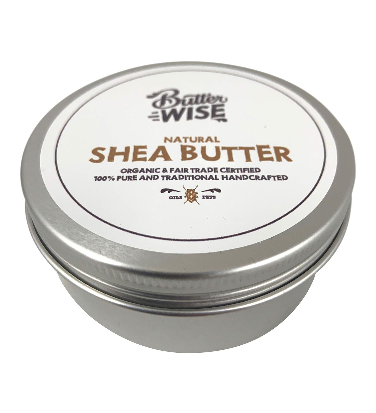 Butterwise Unaffected Shea Butter 125g Organic & Fair Trade - No. 1 Natural Cosmetics for Dry Skin - Cold-Pressed Vegan from Ghana - Shop Fairtrade Africa - Buy Online on GoSupps.com
