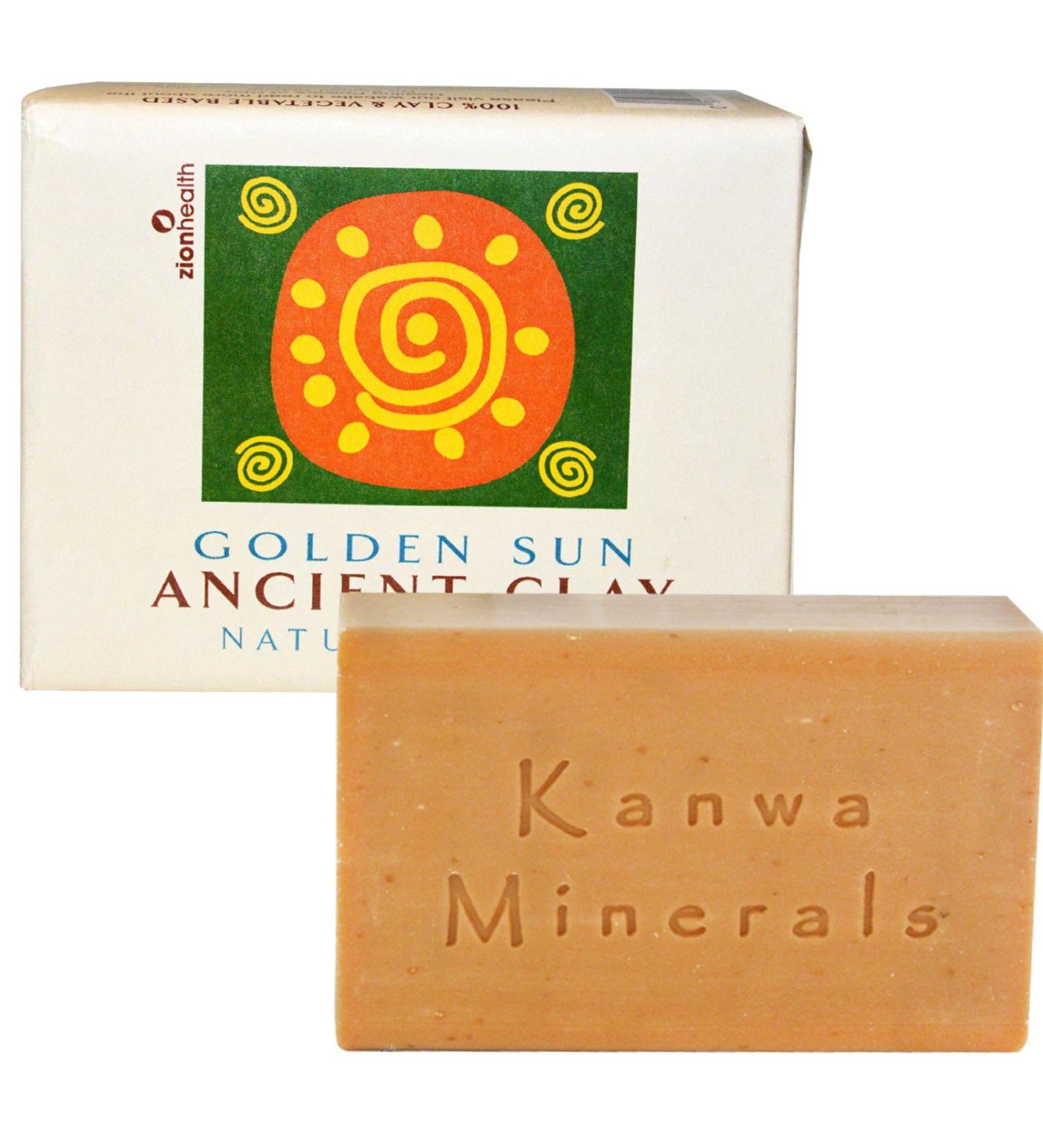 Zion Health Clay Bar Soap Golden Sun 10.5 Ounce